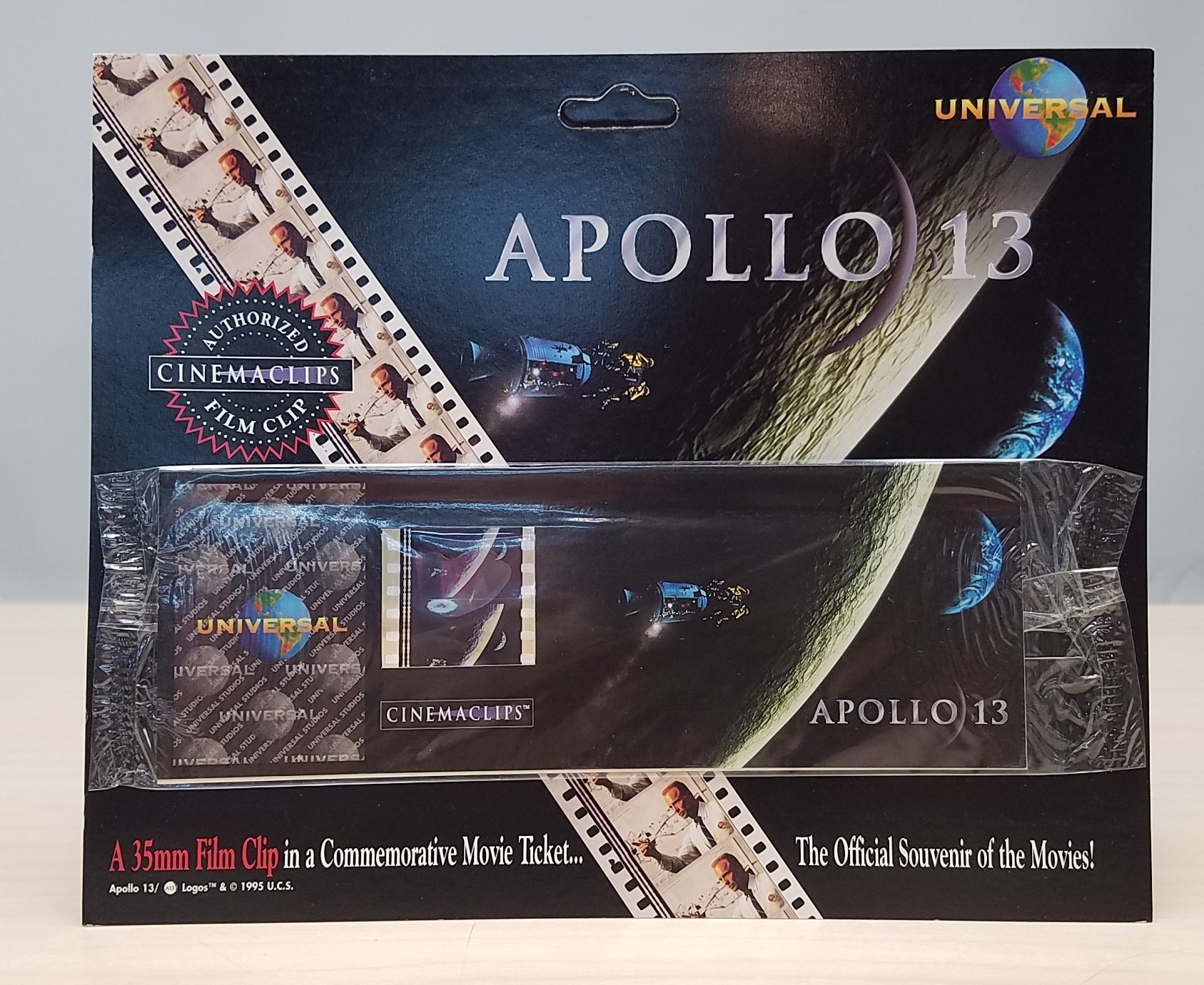 NEW 1995 Apollo 13 Cinemaclips 35mm Film Clip Movie Ticket