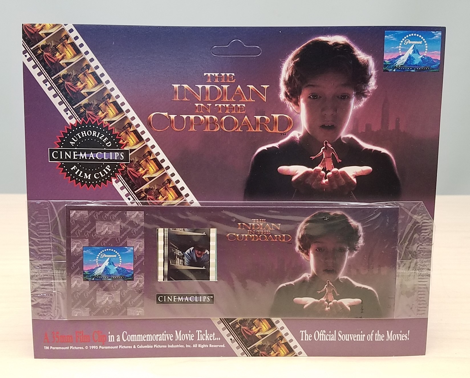 NEW 1995 Indnian in the Cupboard Cinemaclips 35mm Film Clip Movie Ticket