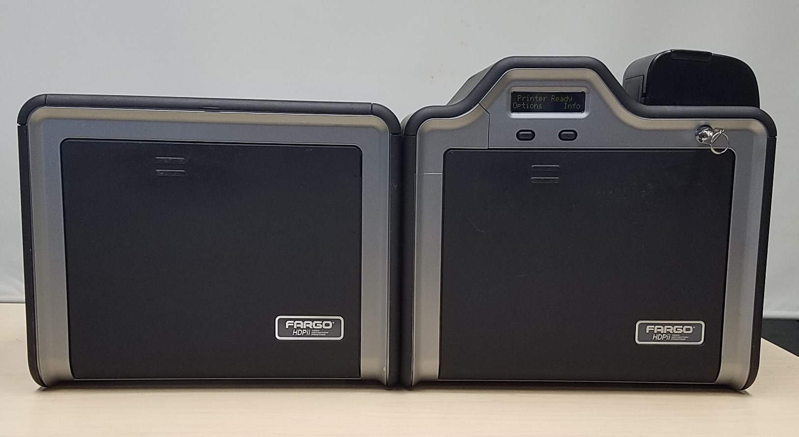 2 Fargo HDPii Dual Side Financial Card Printer Magnetic +EMV Smart Encoder