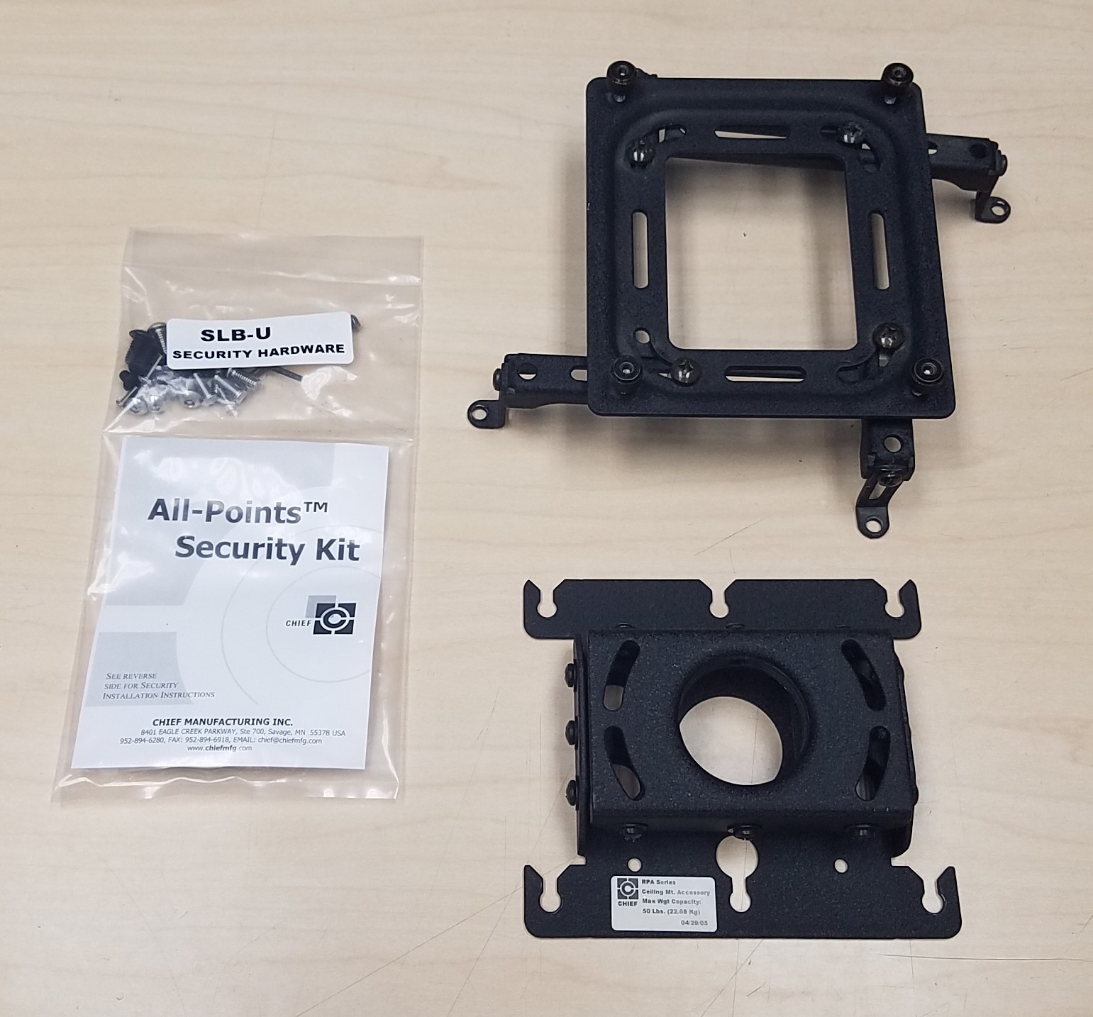 Chief Universal Projector Mount RPA Mount SLBO Bracket & Security Hardware