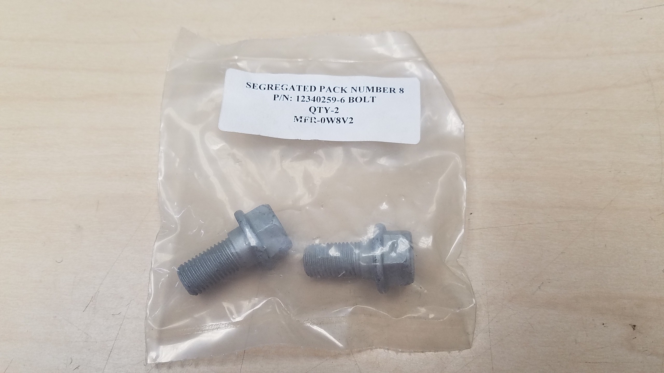 HMMWV Am General Humvee M-998 Seat Belt Bolts 12340259-6 2ea