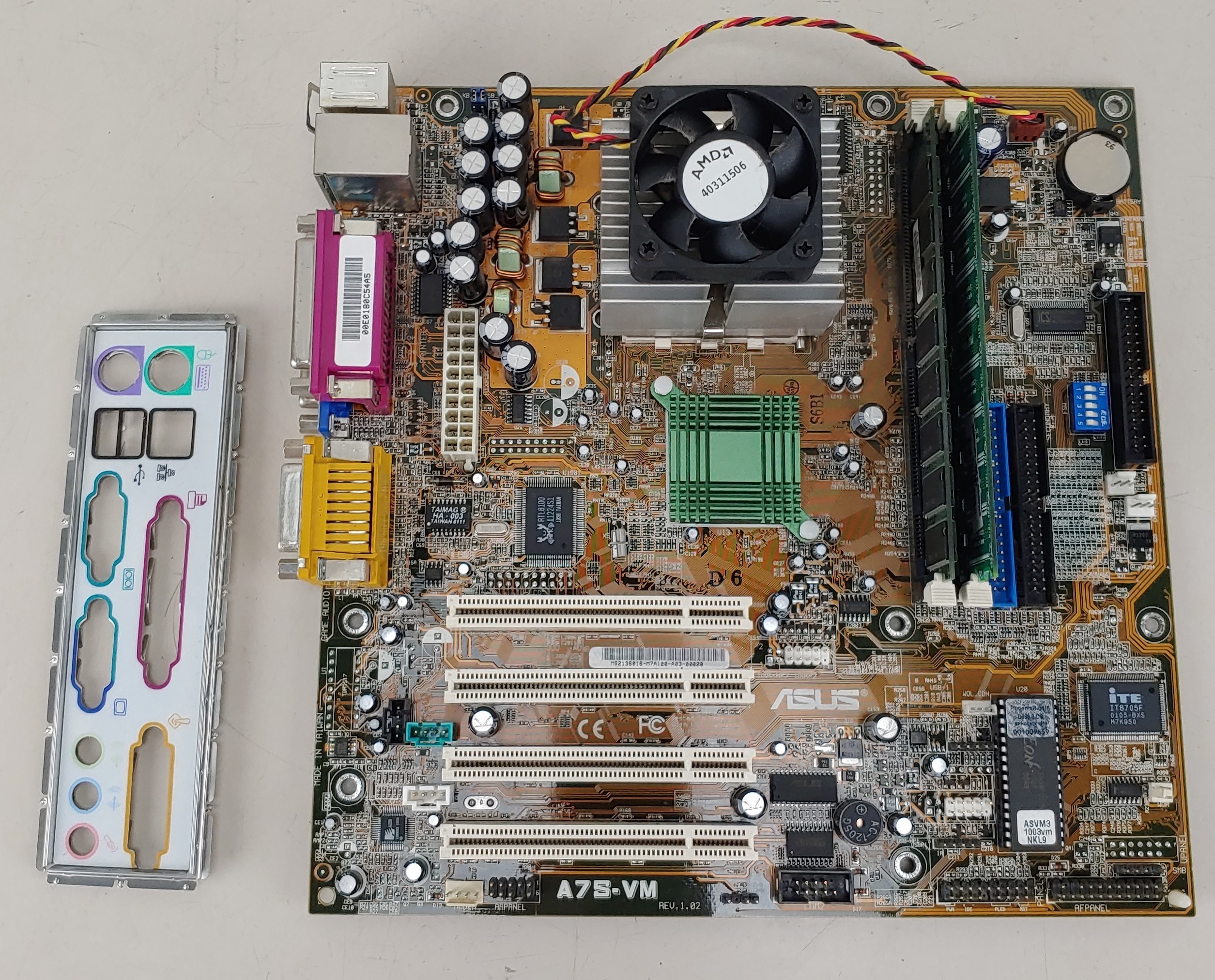 Asus A7S-VM Socket A ATX Motherboard Combo