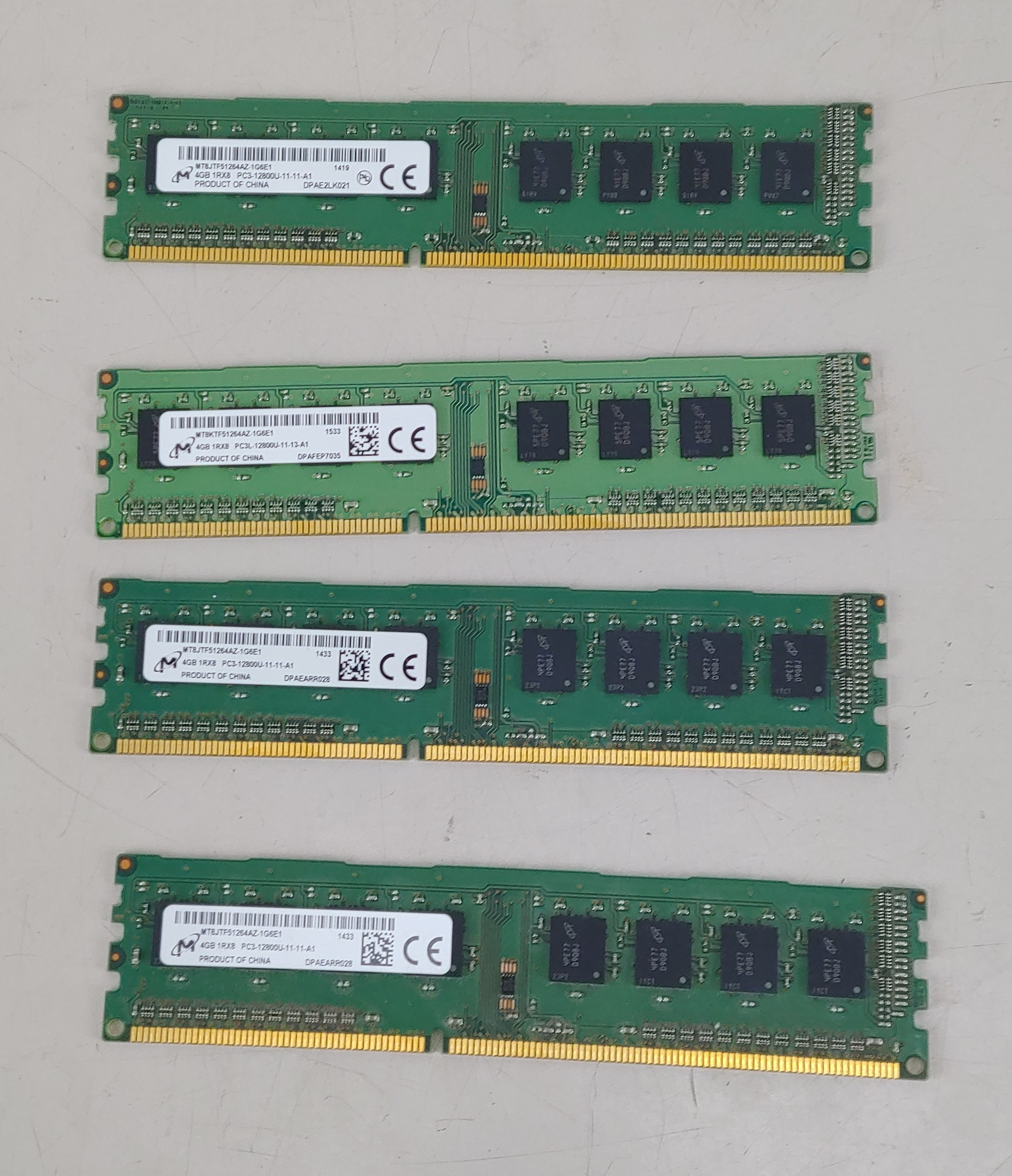 Micron 16GB (4x4GB) PC3L-12800U Desktop Memory MT8KTF51264AZ-1G6E1