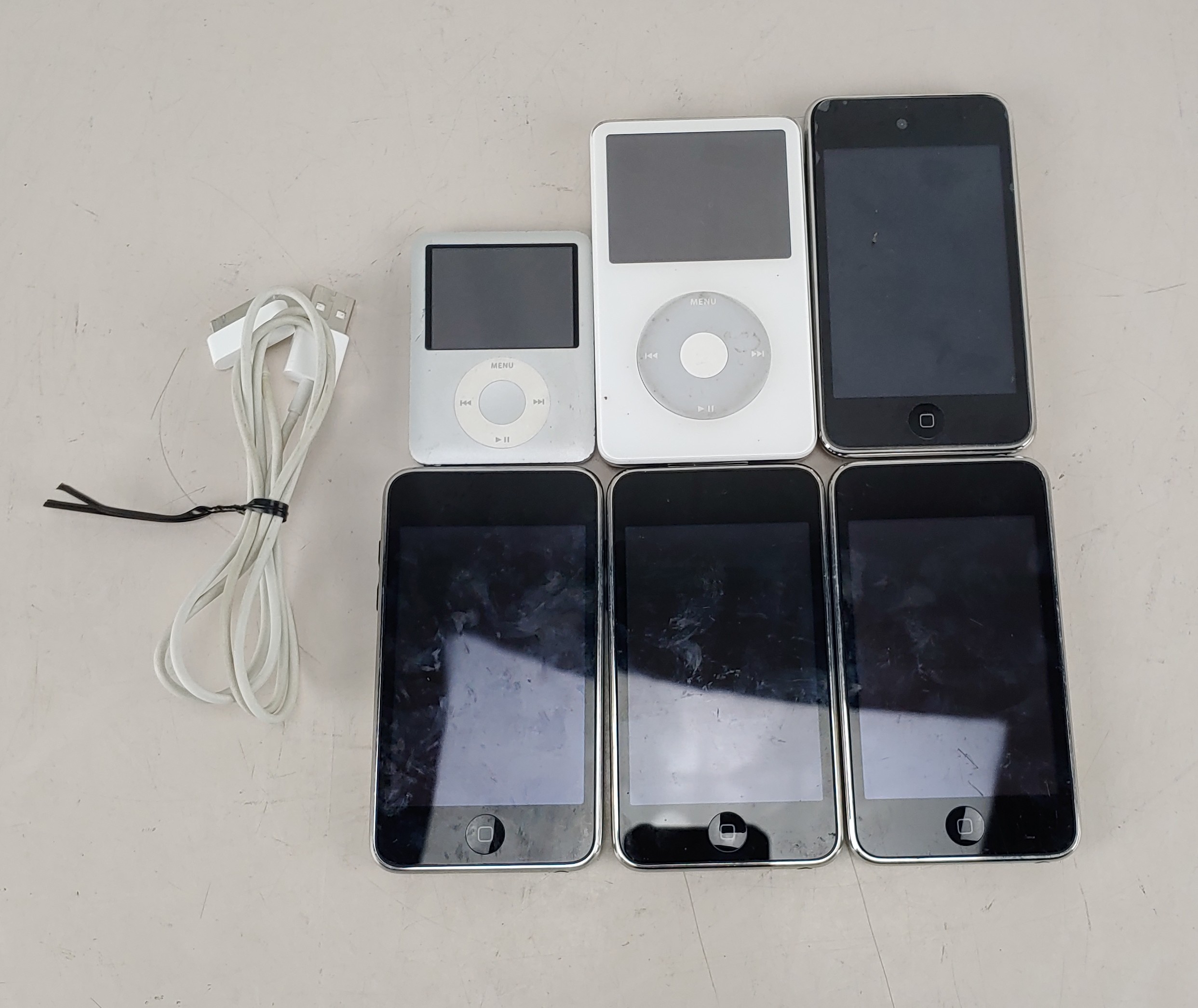 Lot of 6 Apple iPod Nano, Video, Touch