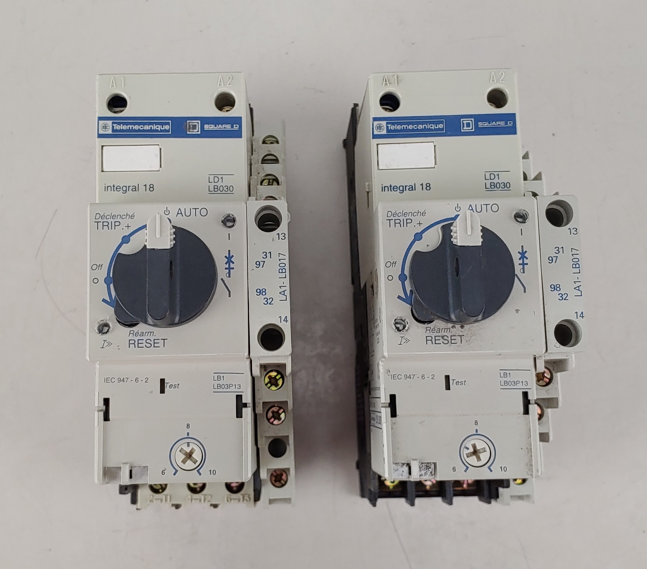 Lot of 2 TELEMECANIQUE INTEGRAL 18 LD1 LB030 Overload