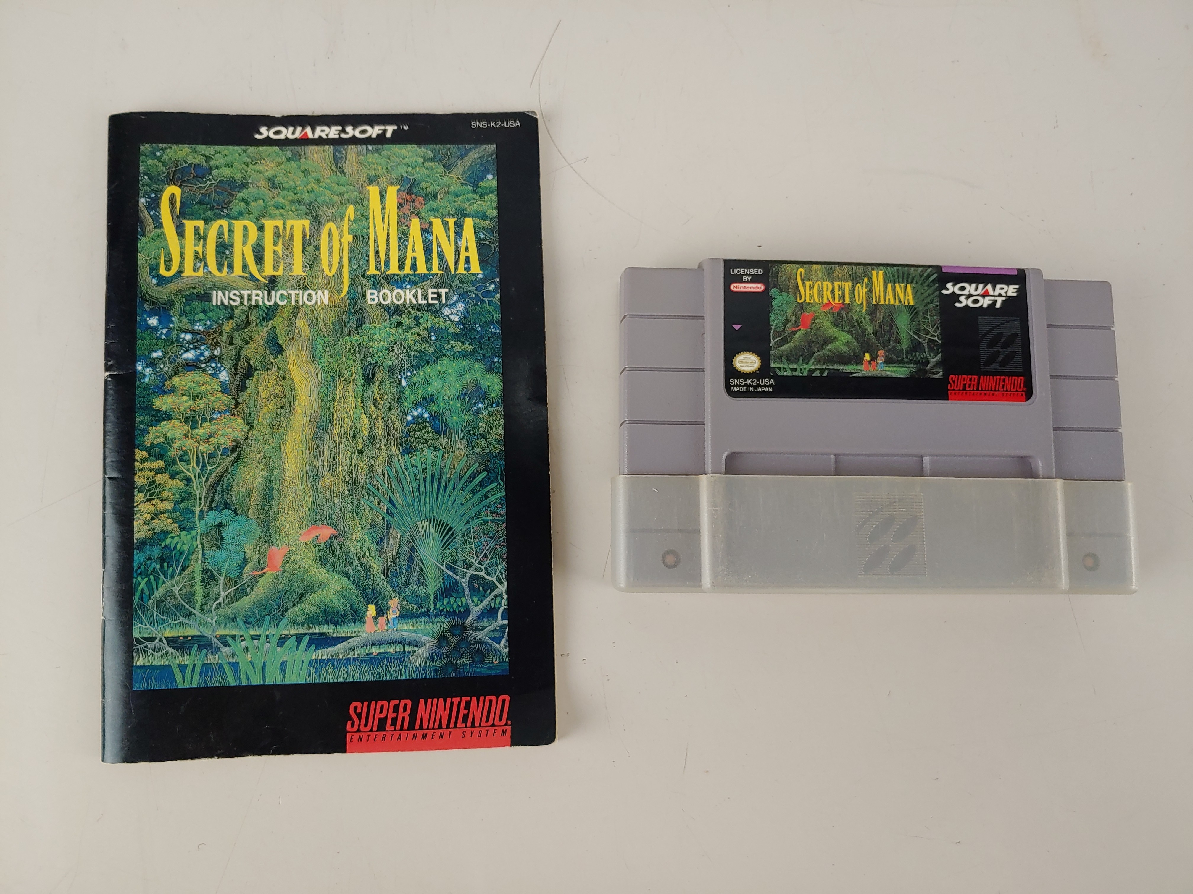 Secret of Mana (1993) SNES game with Instruction Booklet, Tested
