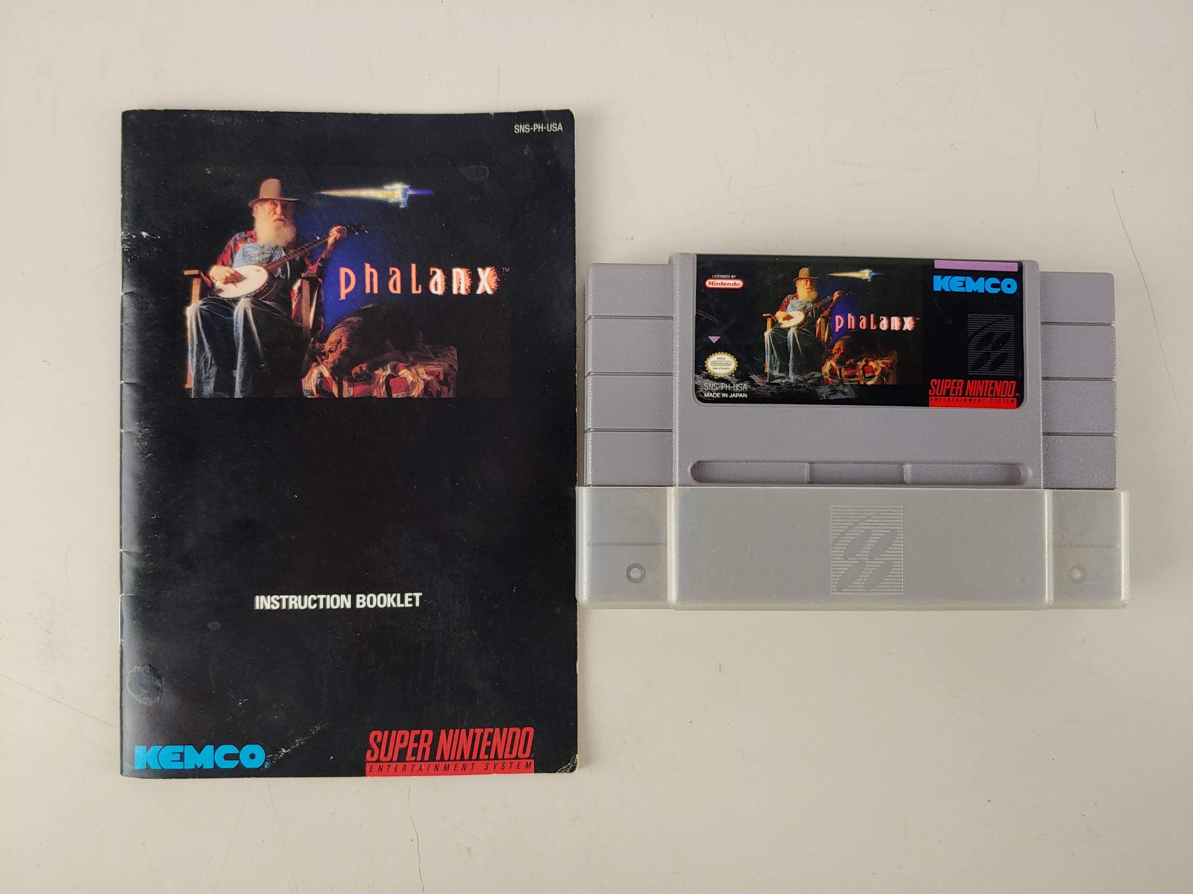 Phalanx (1991) SNES game with Instruction Booklet, Tested