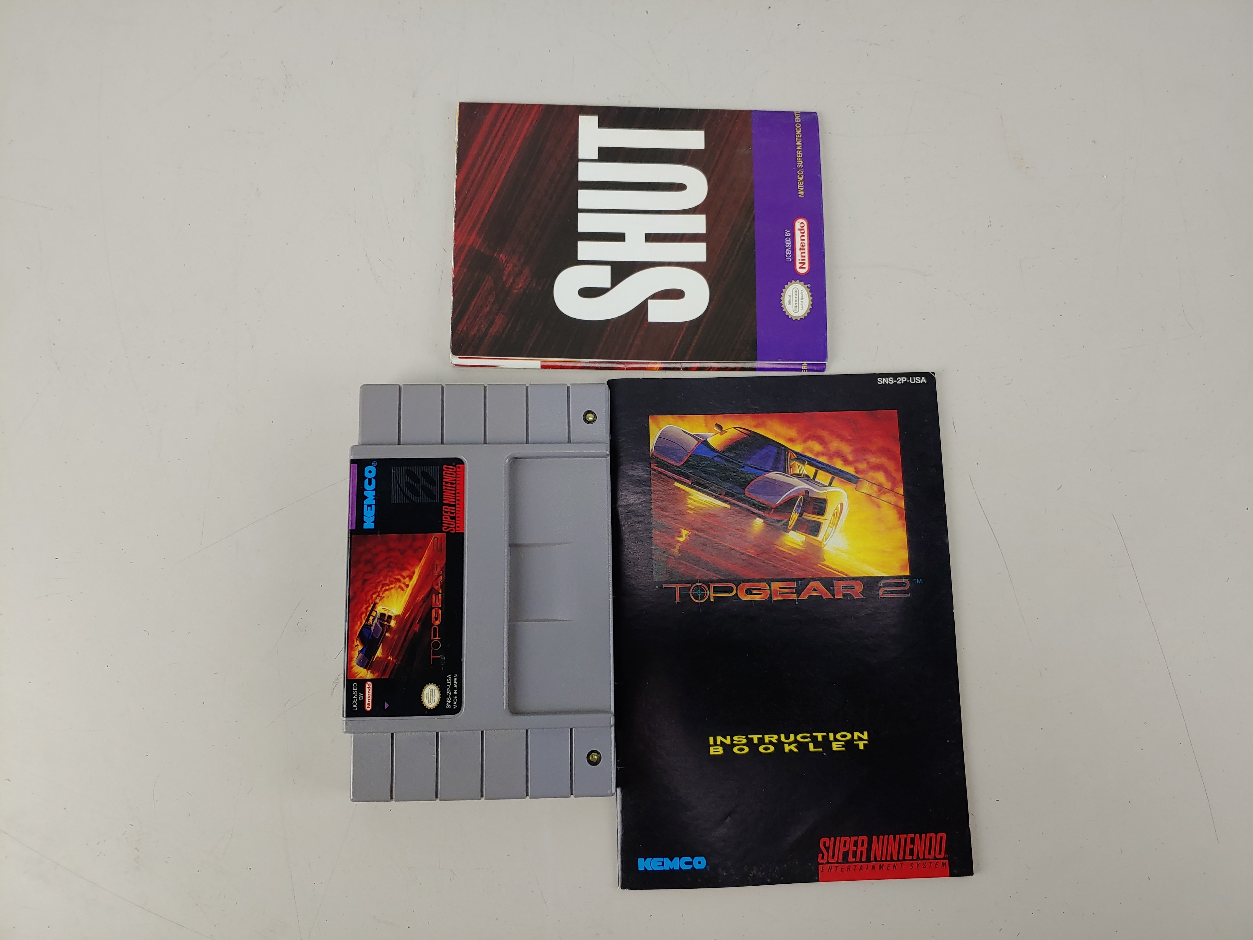 Top Gear 2 (1993) SNES game with Instruction Booklet and Poster, Tested