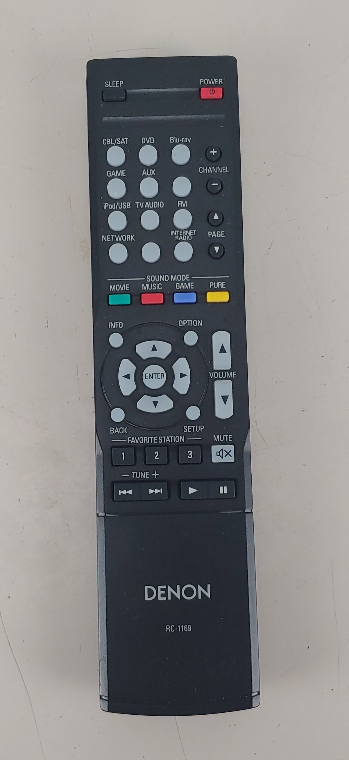 Denon Remote Control RC-1169 - NO Batteries