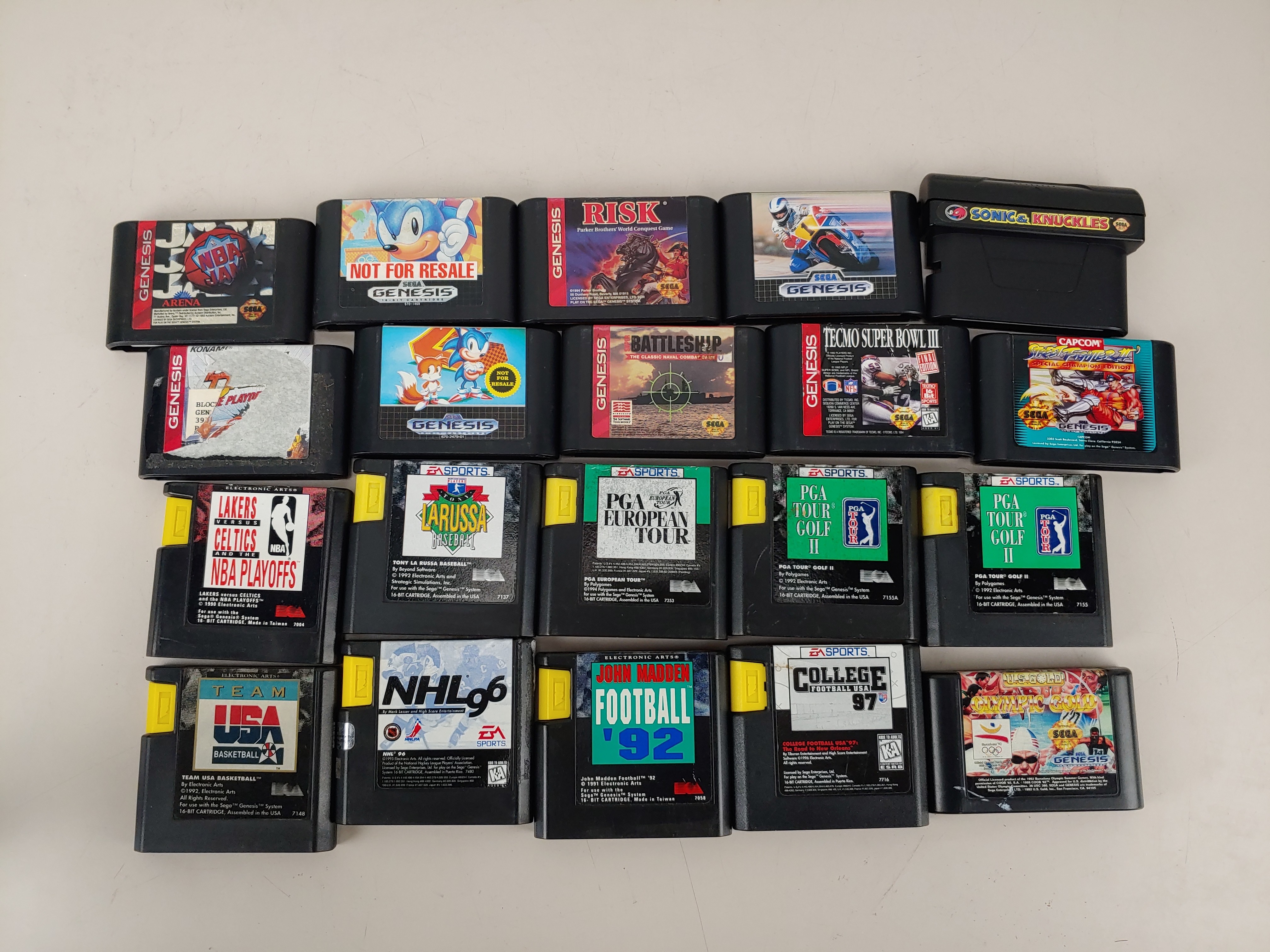 Lot of 20 Used Sega Genesis Games