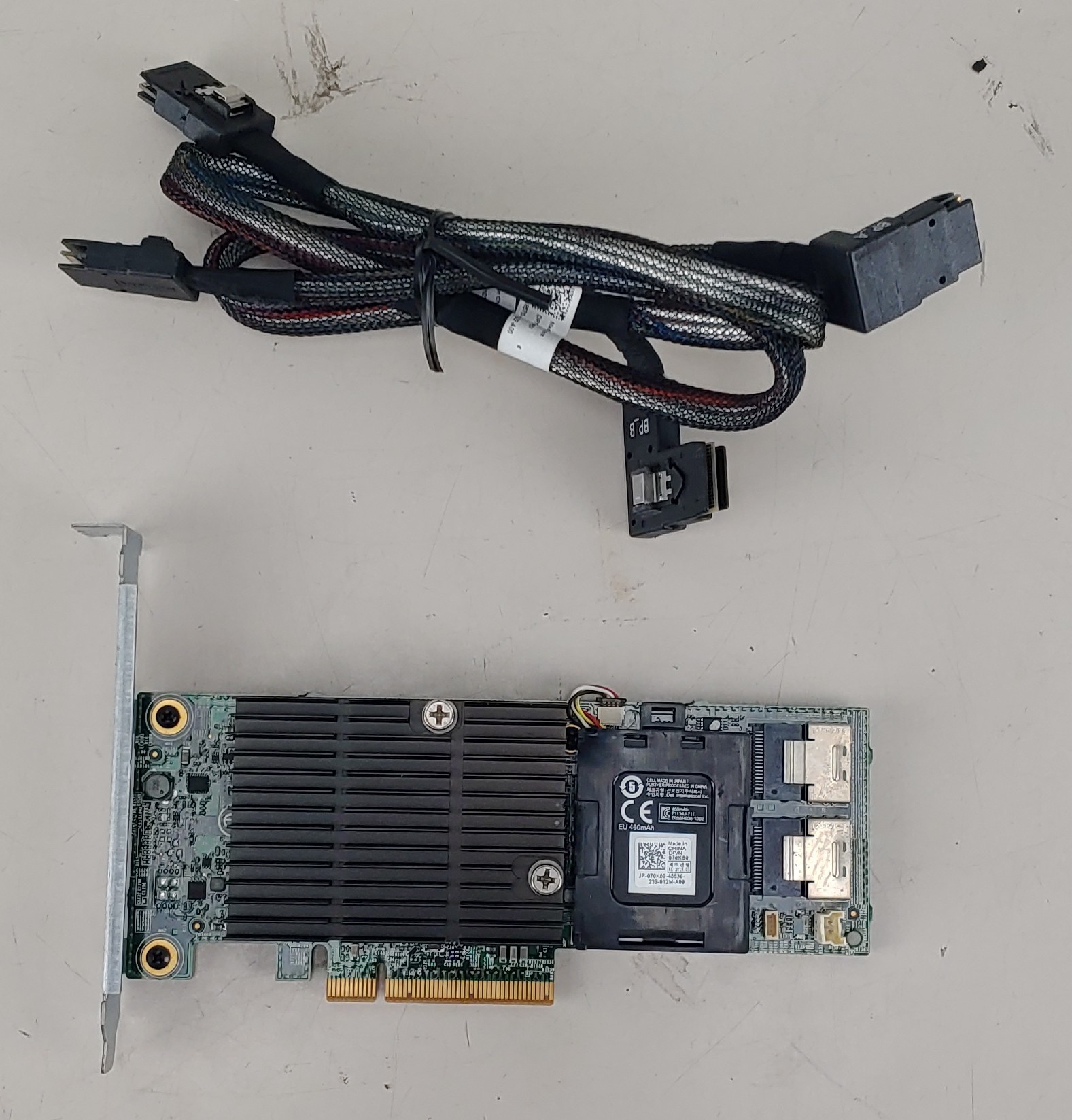 DELL Raid Controller Card 1GB 0KYJRD w/ SAS Cables