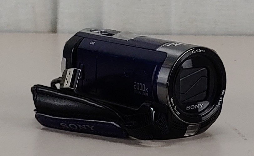 Sony HandyCam DCR-SX45 Digital Video Camera Recorder Carl Zeiss Lens Blue