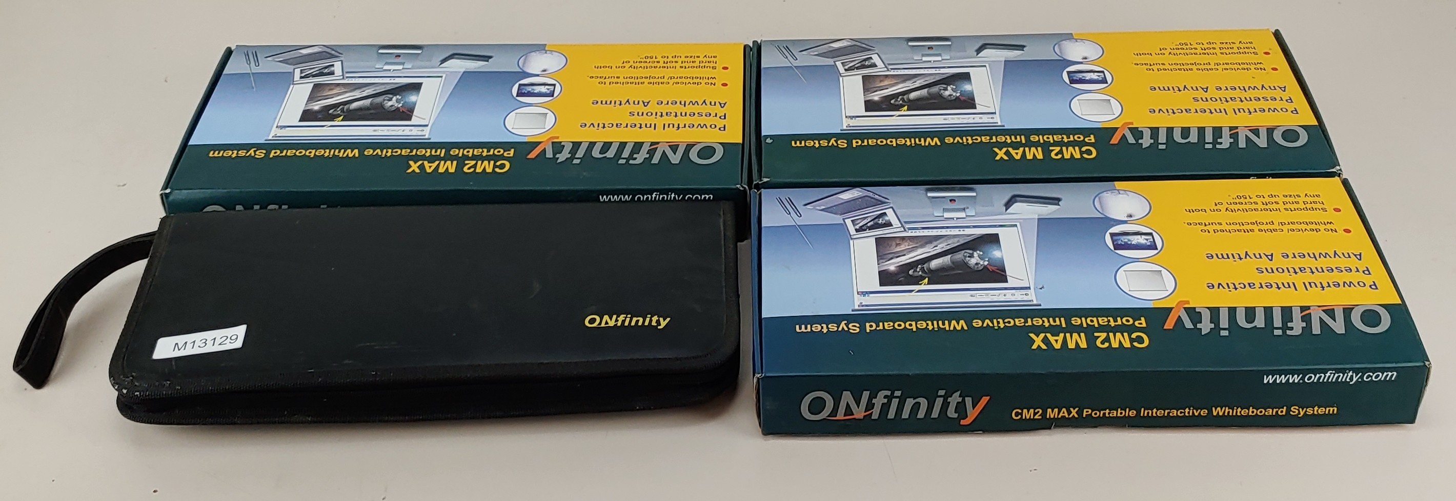 Lot of 4 ONfinity CM2 Max Portable Interactive Whiteboard System