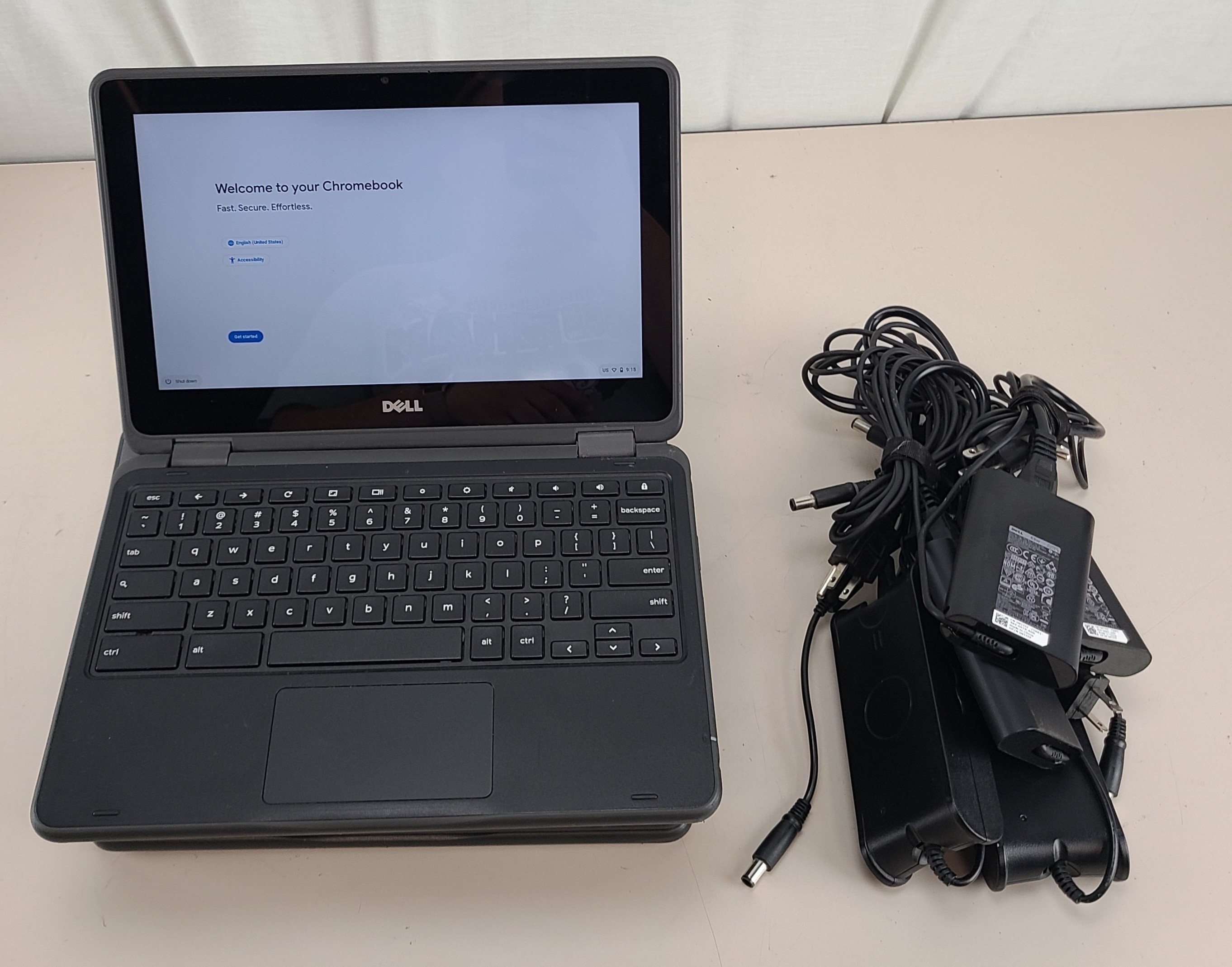 Lot of 5 Dell Chromebook 11 3189 Intel Celeron CPU N3060 4GB 16GB SSD