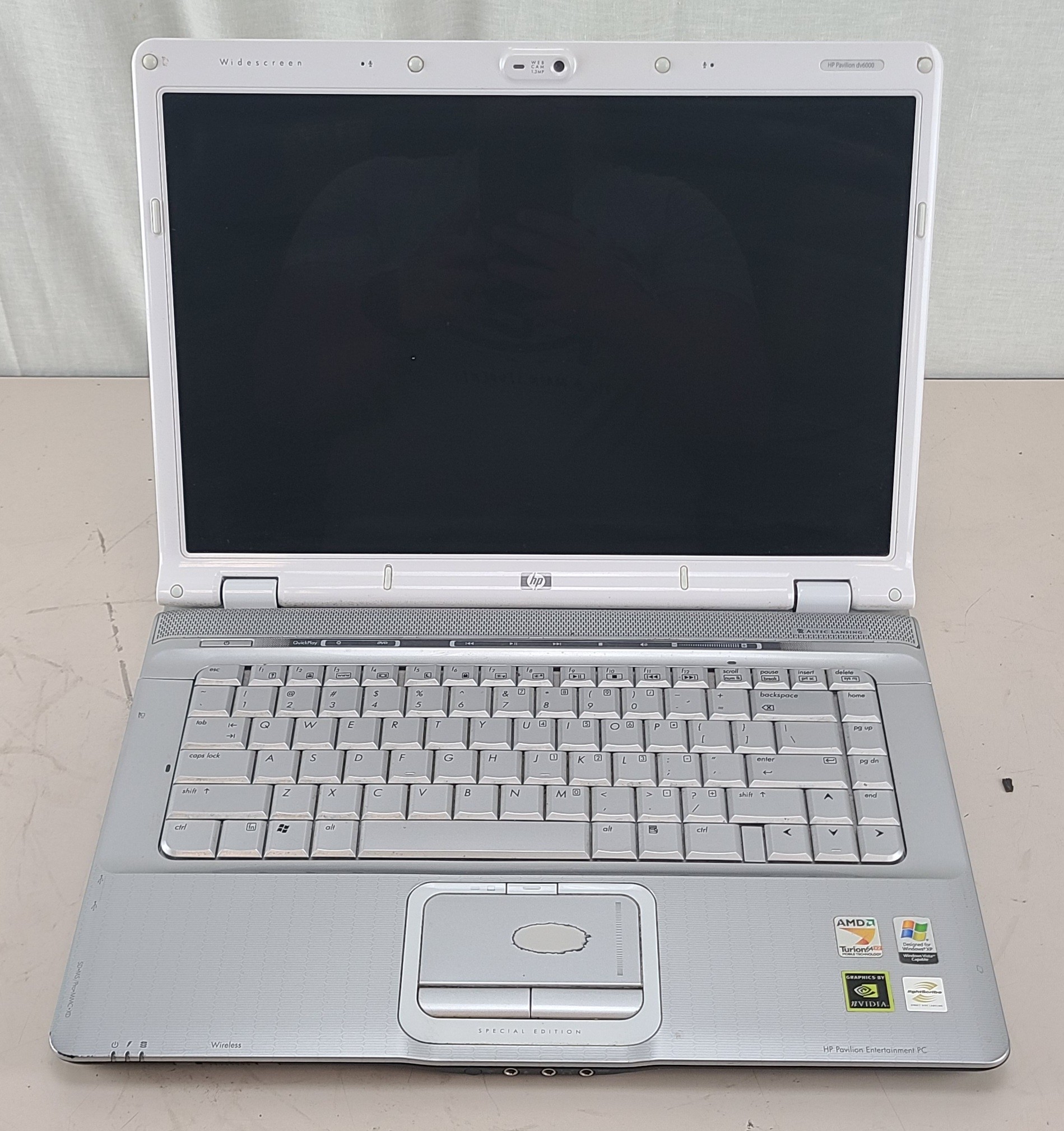 FOR PARTS HP Pavilion dv6000 AMD Turion 64 X2 1GB 120GB HDD NO OS