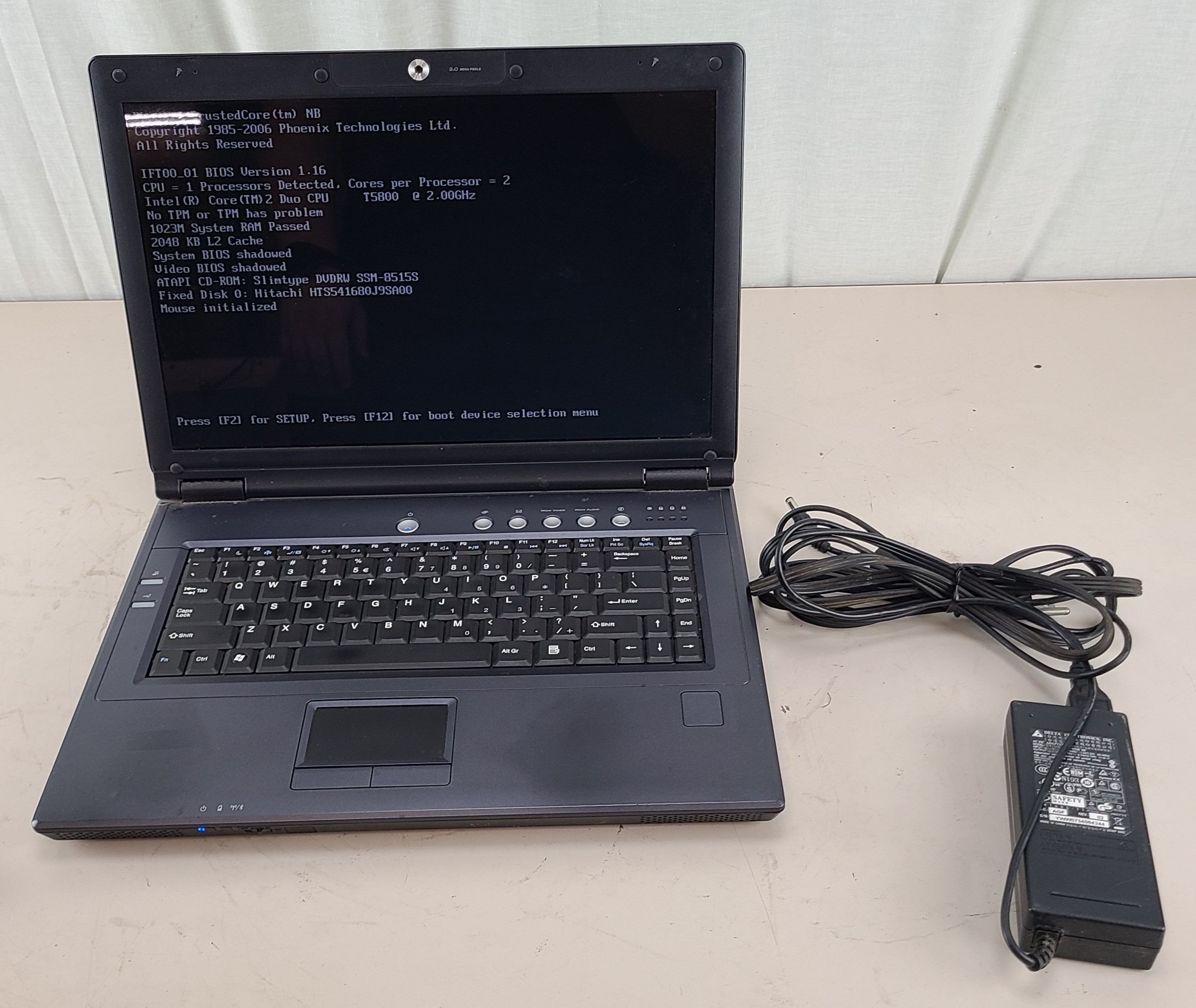 FOR PARTS Clone Laptop FL92 C2D T5800 1GB 80GB HDD NO OS AS IS