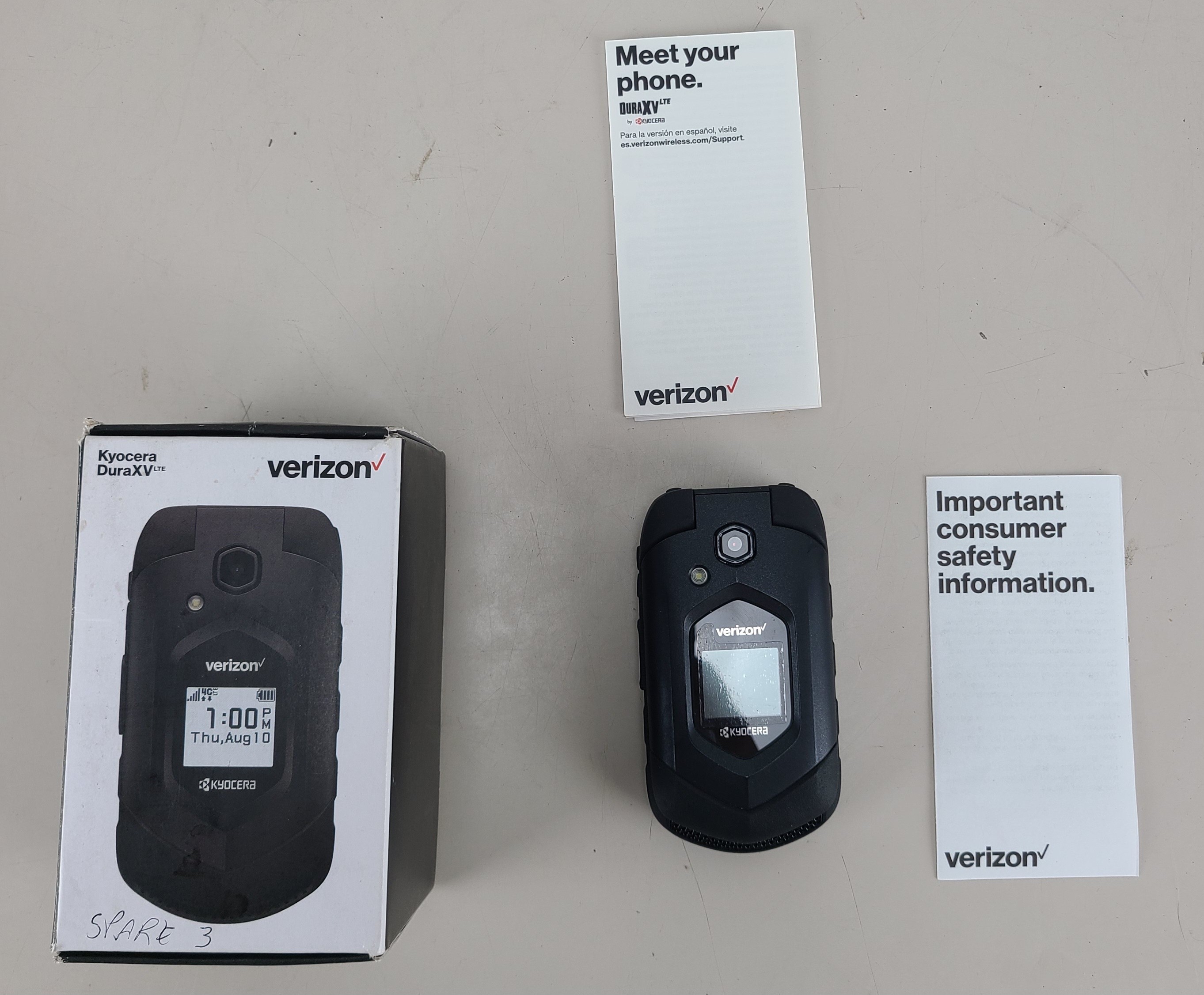 Verizon Kyocera DuraXV E4610 16GB Black Verizon Locked