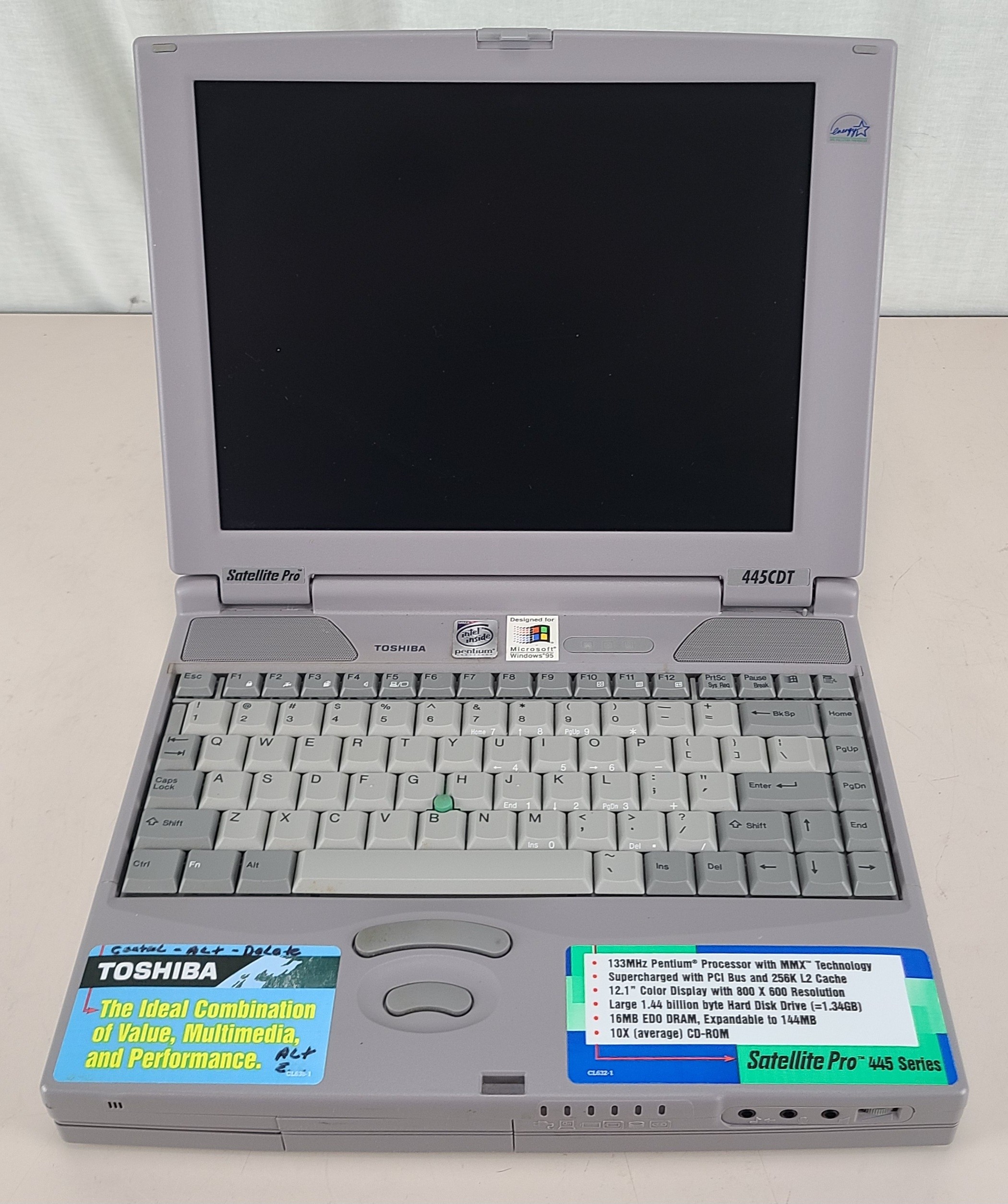 FOR PARTS Vintage Toshiba Satellite Pro 445CDT NO POWER/BAD BATTERY