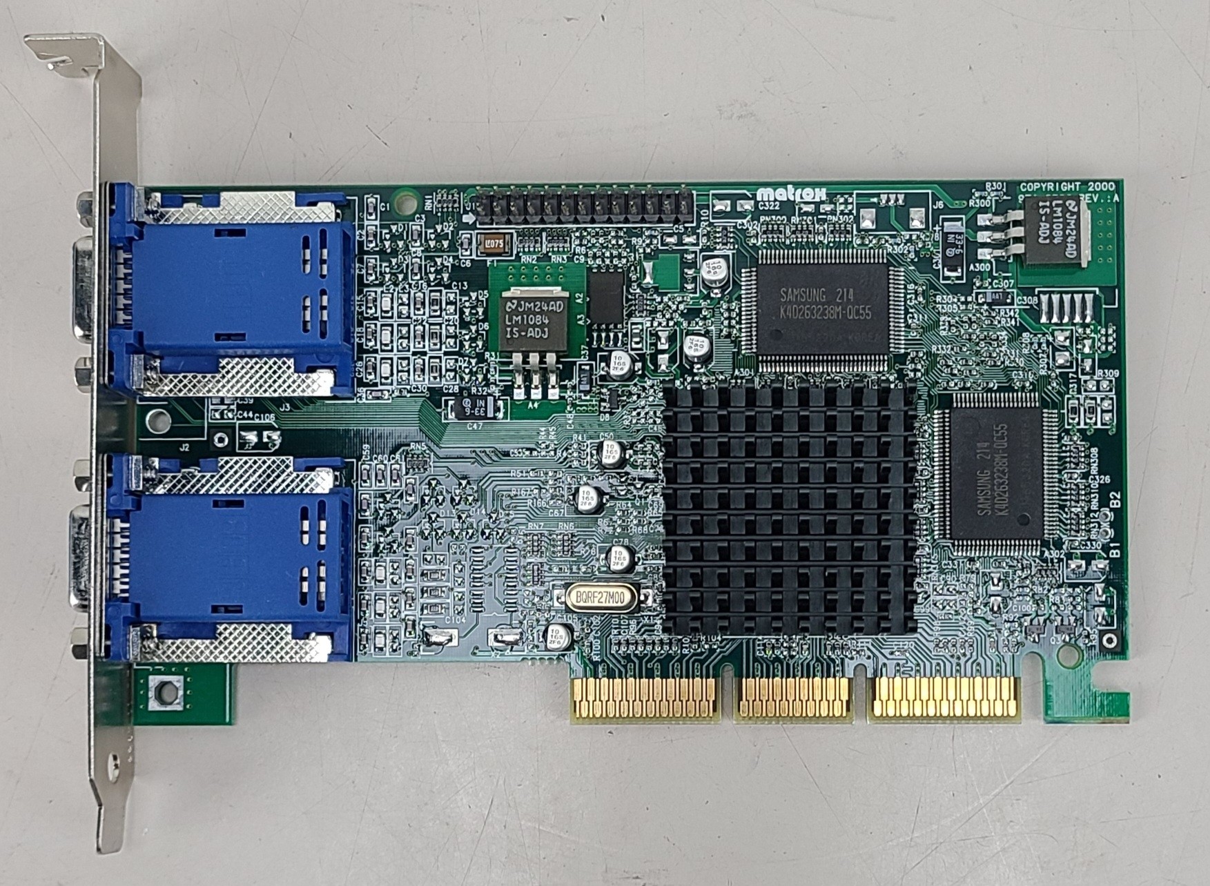 Matrox 971-0302 Rev : A G45FMDHA32DB AGP Video Graphics Card Dual VGA 16MB