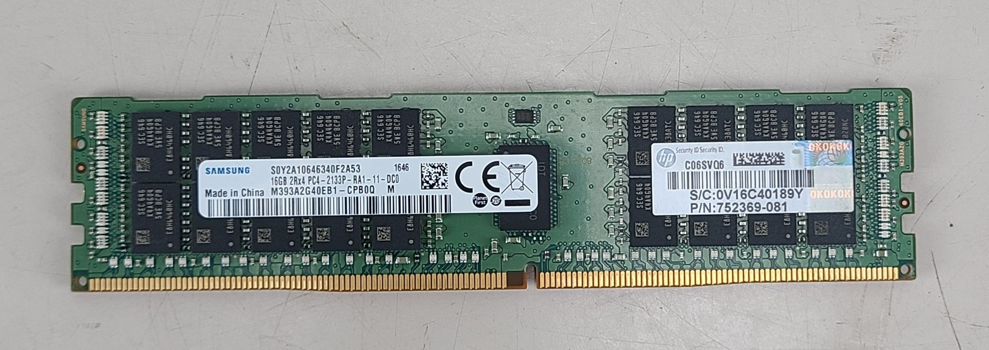 Samsung 16GB 2Rx4 PC4-2133P DDR4 SDRAM HP Server Ram