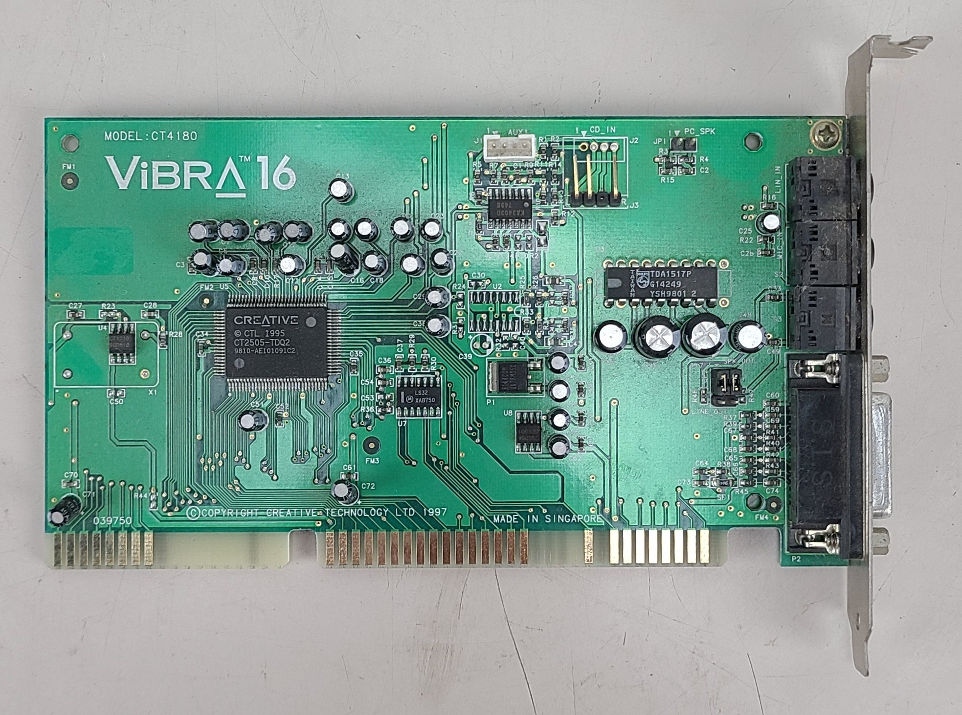 Creative Labs Vibra 16 CT4180 ISA Sound Card