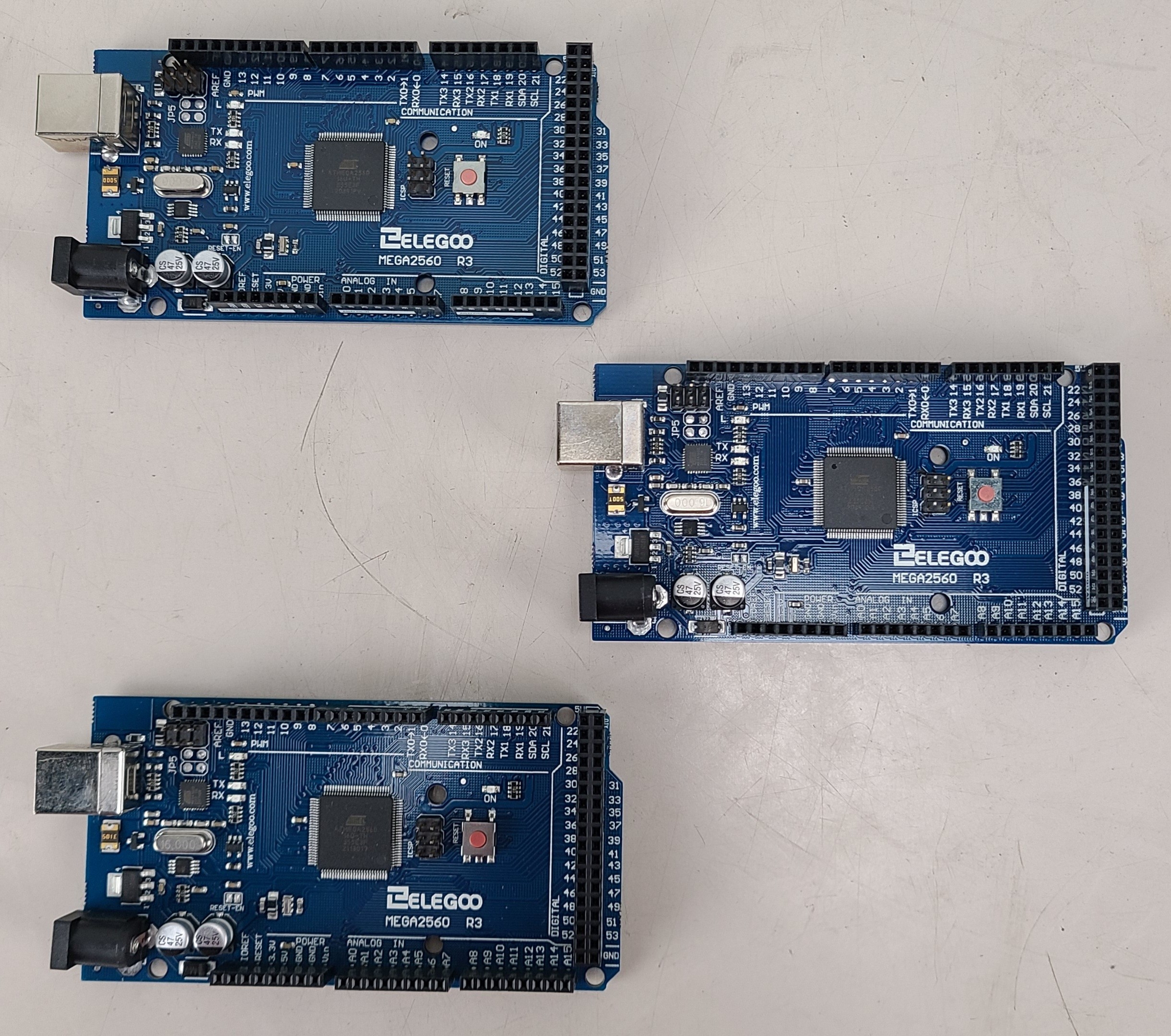 Lot of 3 Elegoo Arduino Mega 2560 R3 Board