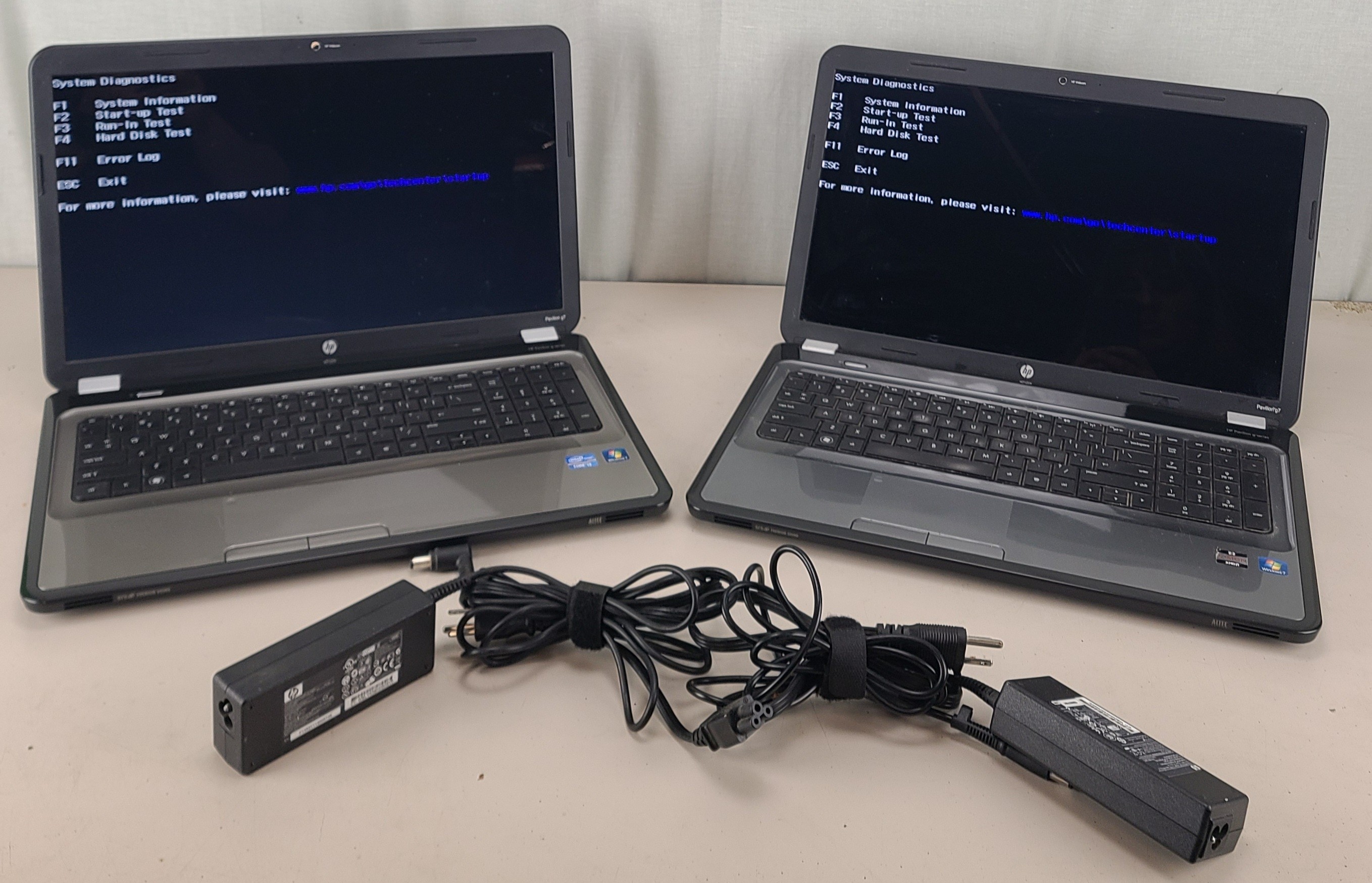 Lot of 2 HP i3-2350M/AMD E-450 4GB RAM NO HDD/OS