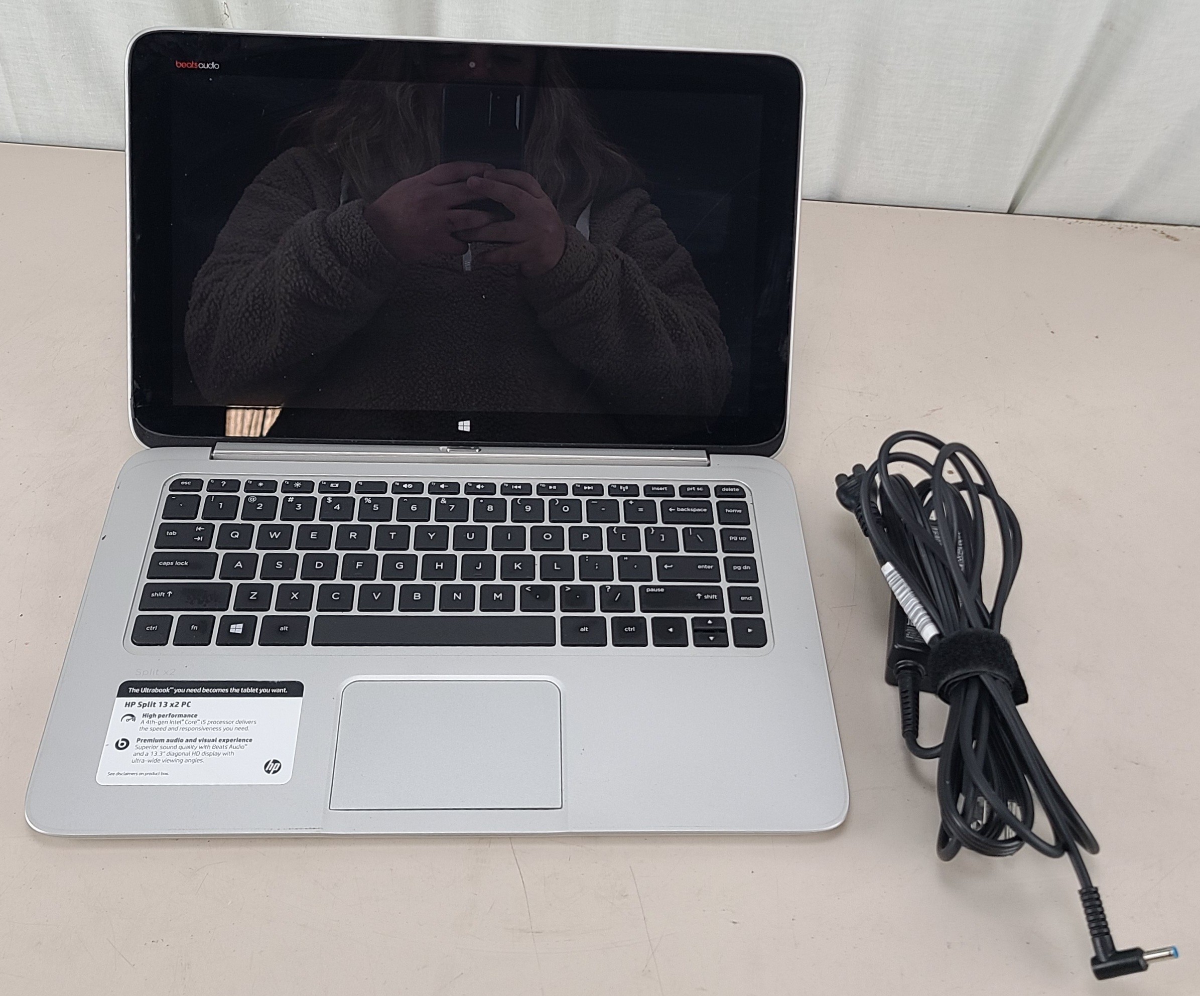FOR PARTS HP Split 13 x2 4GB 128GB SSD WIN 8 BAD BATTERY CRACK SCREEN