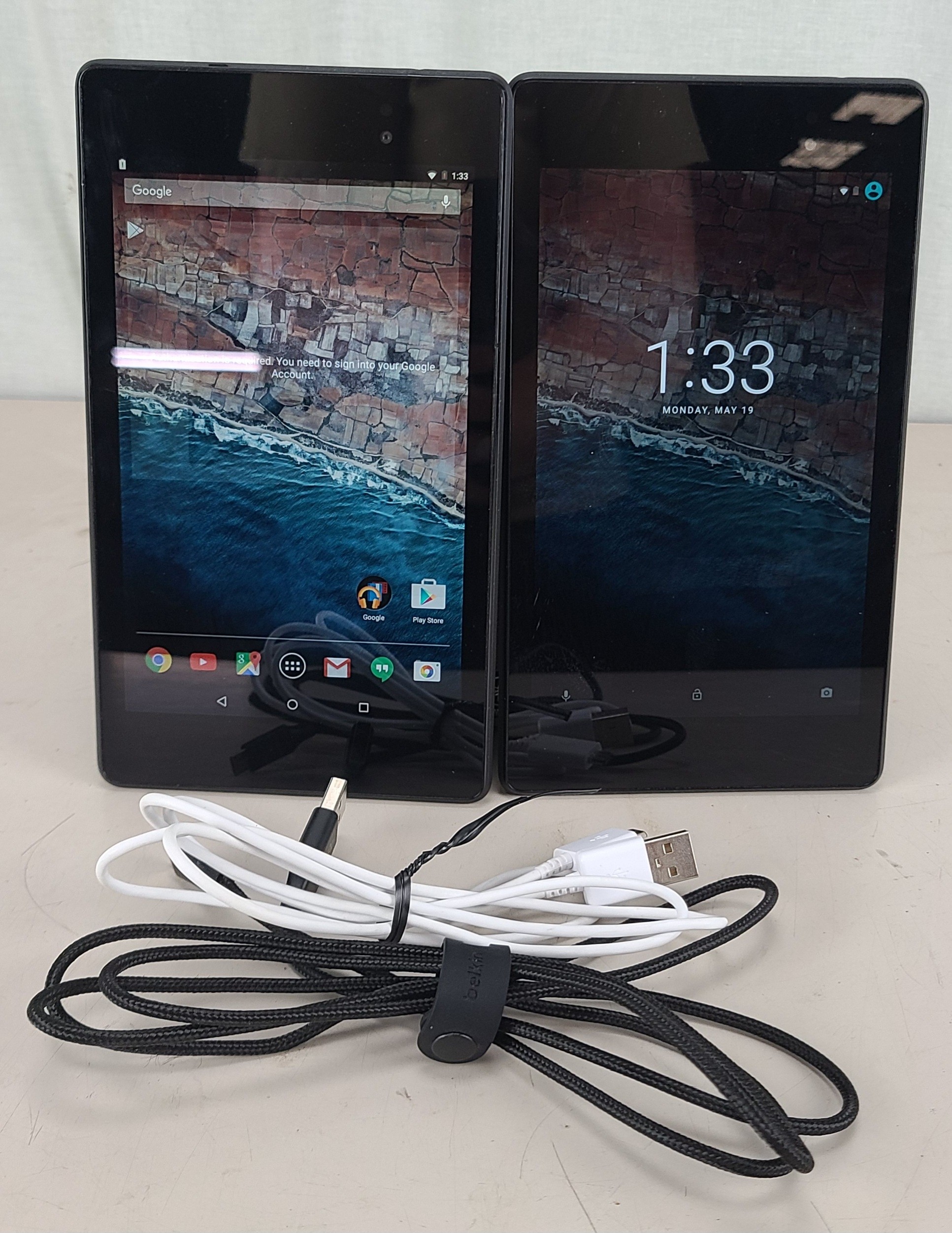 Lot of 2 Asus Google Nexus 7 K008 2nd Gen 16GB Tablet Black