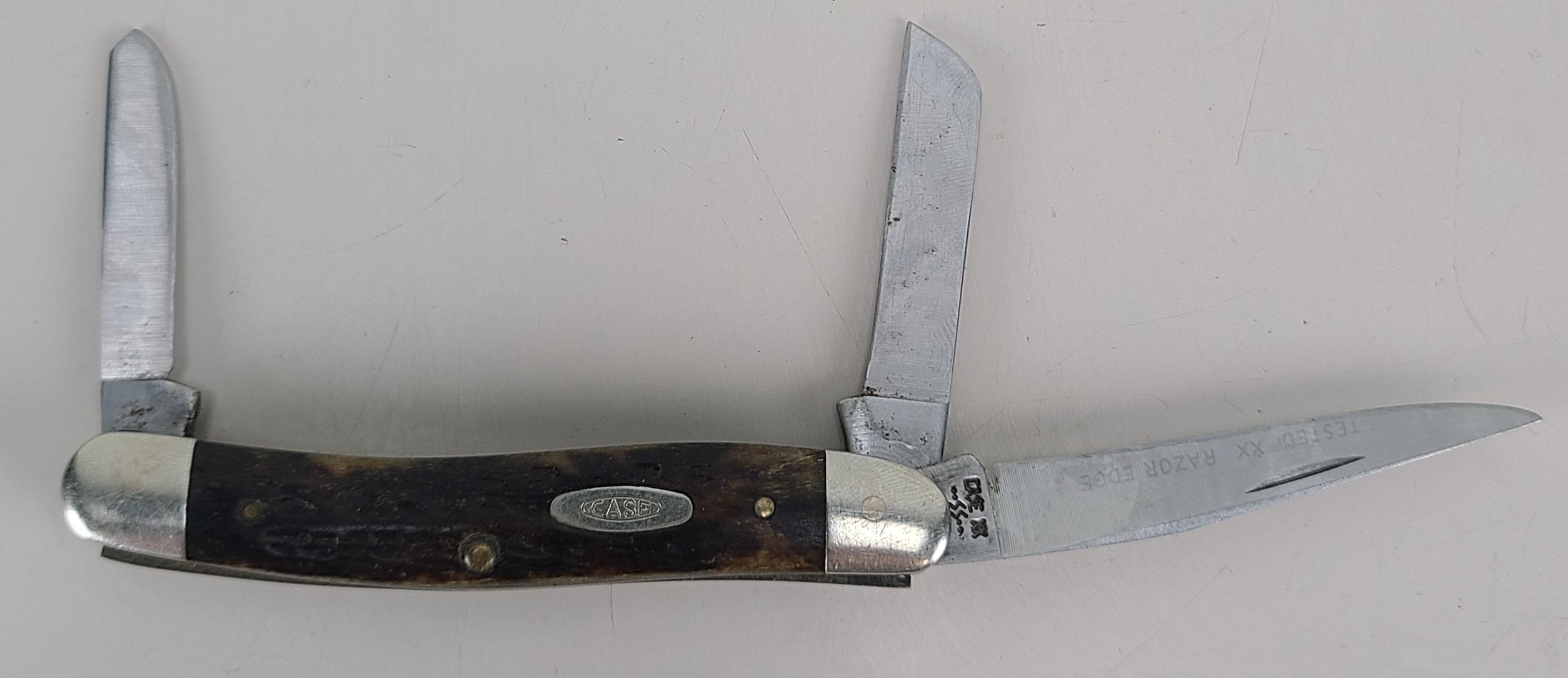 Vintage Case XX 6318 HP SSP Bone Handle Stockman Knife 4-dot 1986