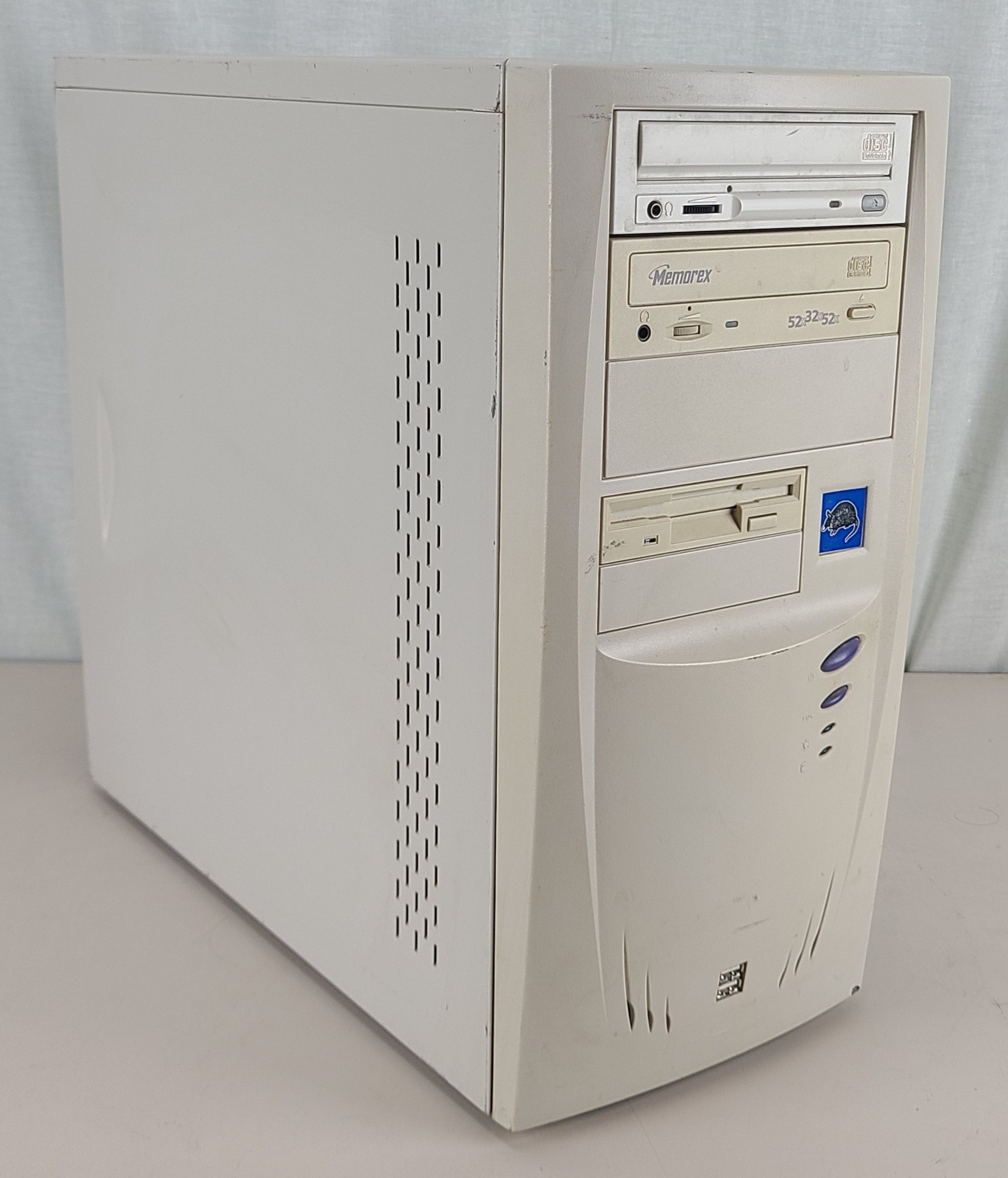 Vintage Unbranded ATX Computer Case w/ Power Supply & CD/DVD/FLOPPY Drives