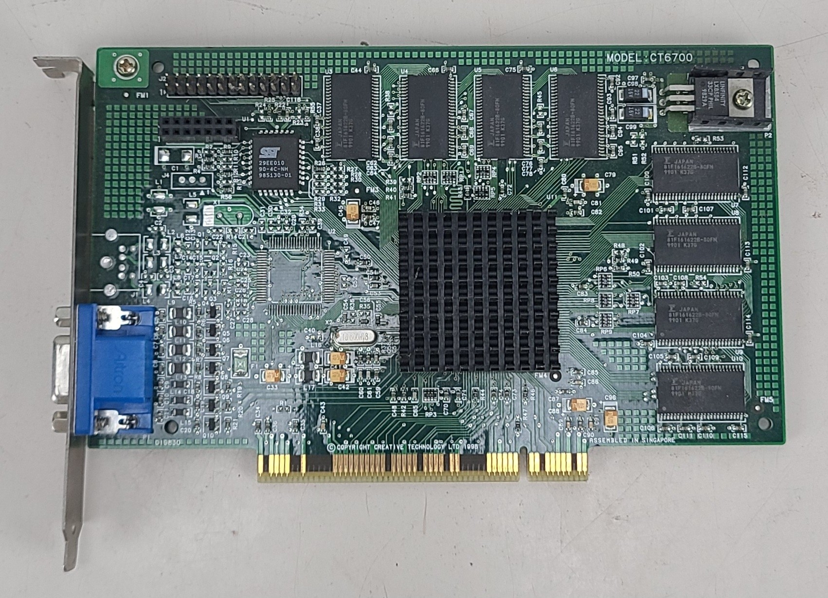 Vintage Creative Labs CT6700 NVIDIA Riva TNT 16MB Graphics Video Card PCI