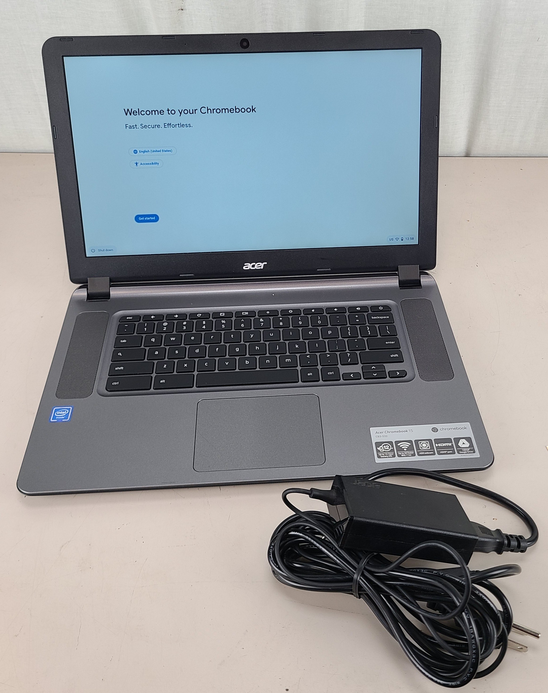 Acer Chromebook 15 CB3-532 Celeron N3060 2GB 16GB eMMC