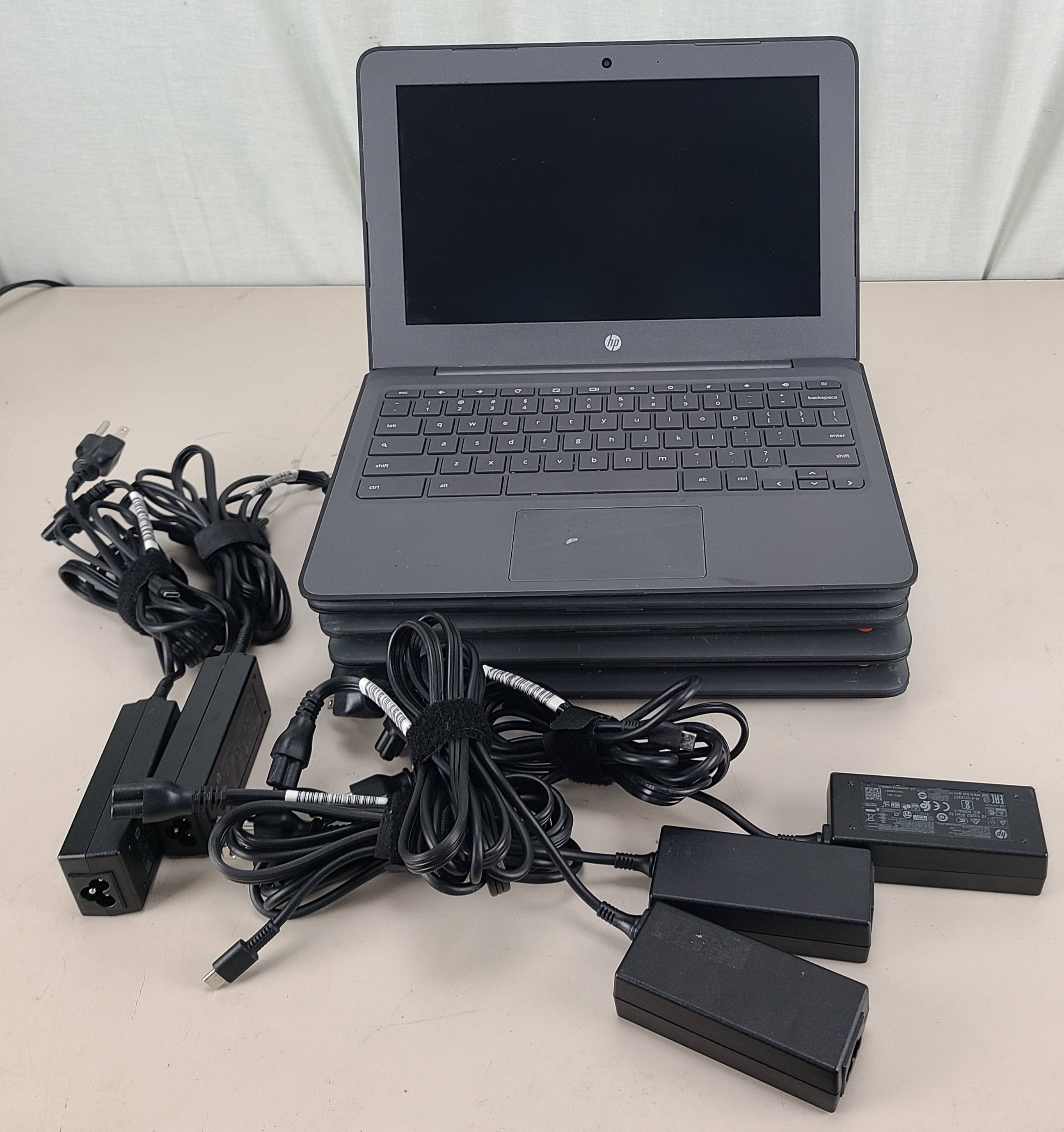 Lot of 5 HP Chromebook 11 G6 EE N3350 4GB RAM 16GB NO BATTERY