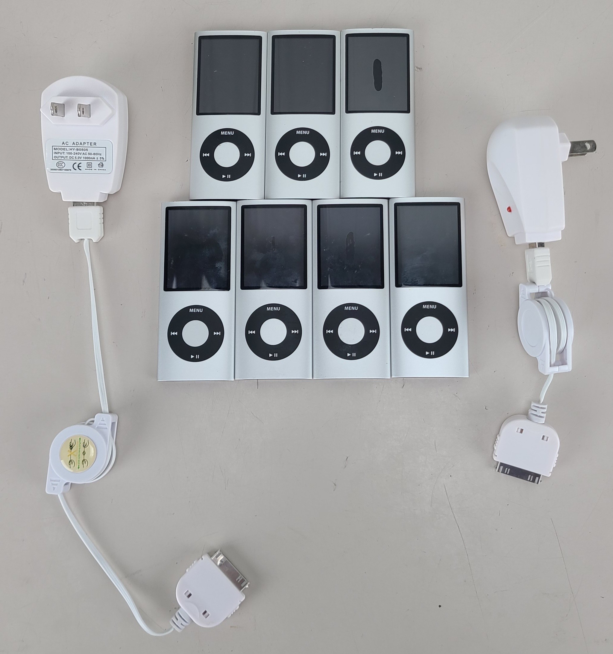 FOR PARTS Lot of 7 Apple iPods 4th Gen 8GB BAD BATTERIES