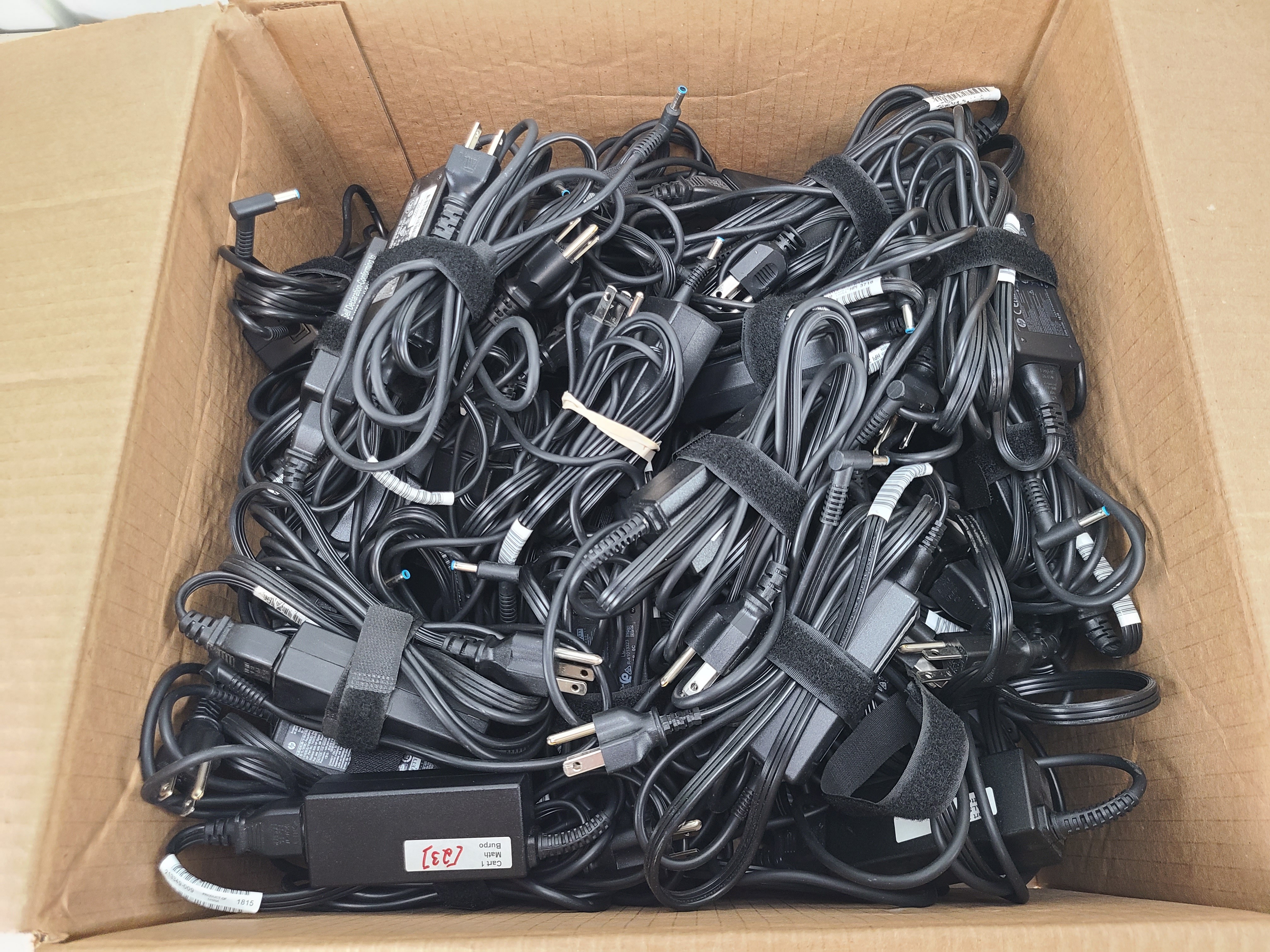 Mixed Lot of 92 Hewlett Packard 19.5V AC Chromebook Adapters