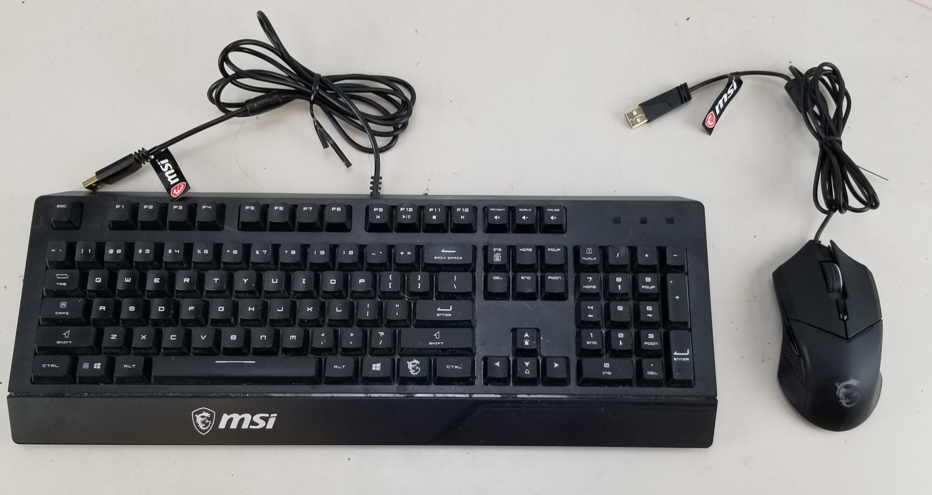 MSI Vigor GK20 Gaming Keyboard + MSI Clutch GM08 Gaming Mouse w/ Multicolor LED