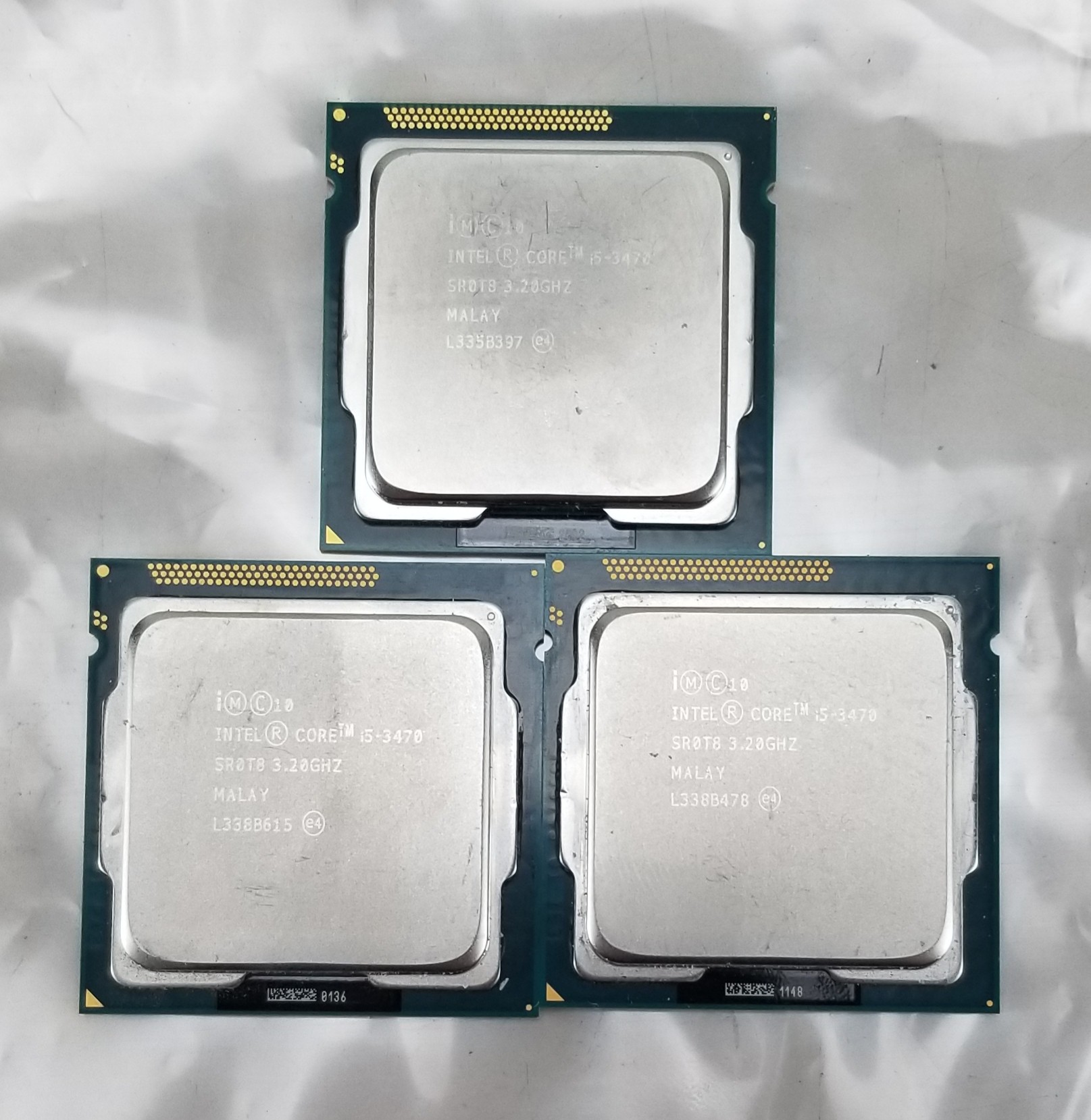 Lot of 3 Intel Core i5-3470 3.20GHz SR0T8 FC-LGA12C Processor