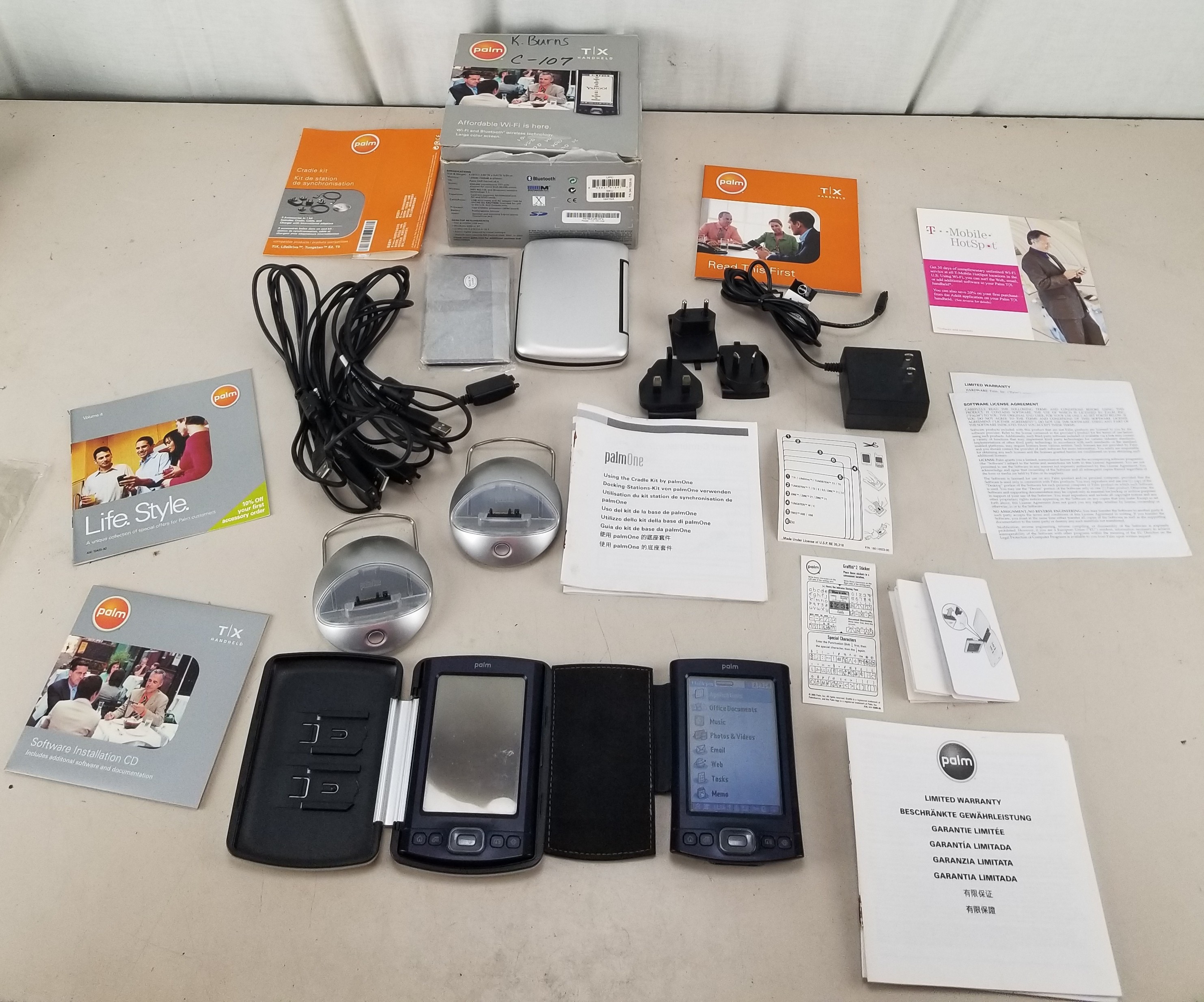 Lot of 2 Palm 1047NA T|X Handheld - OS Garnet 5.4 - 312MHz