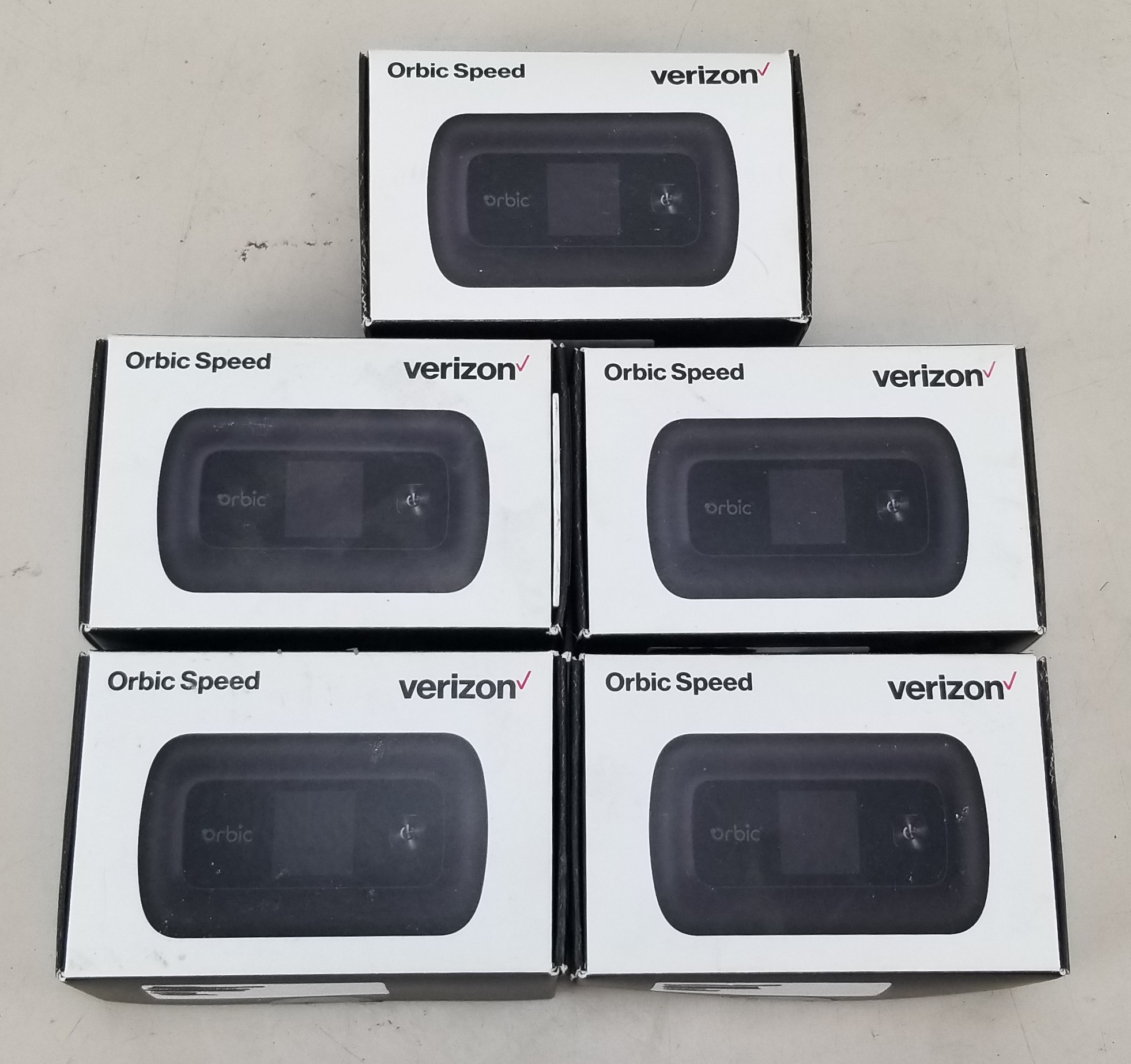 Lot of 5 New Open Box Verizon Orbic Speed Mobile Hotspot ORB400LBVZRT