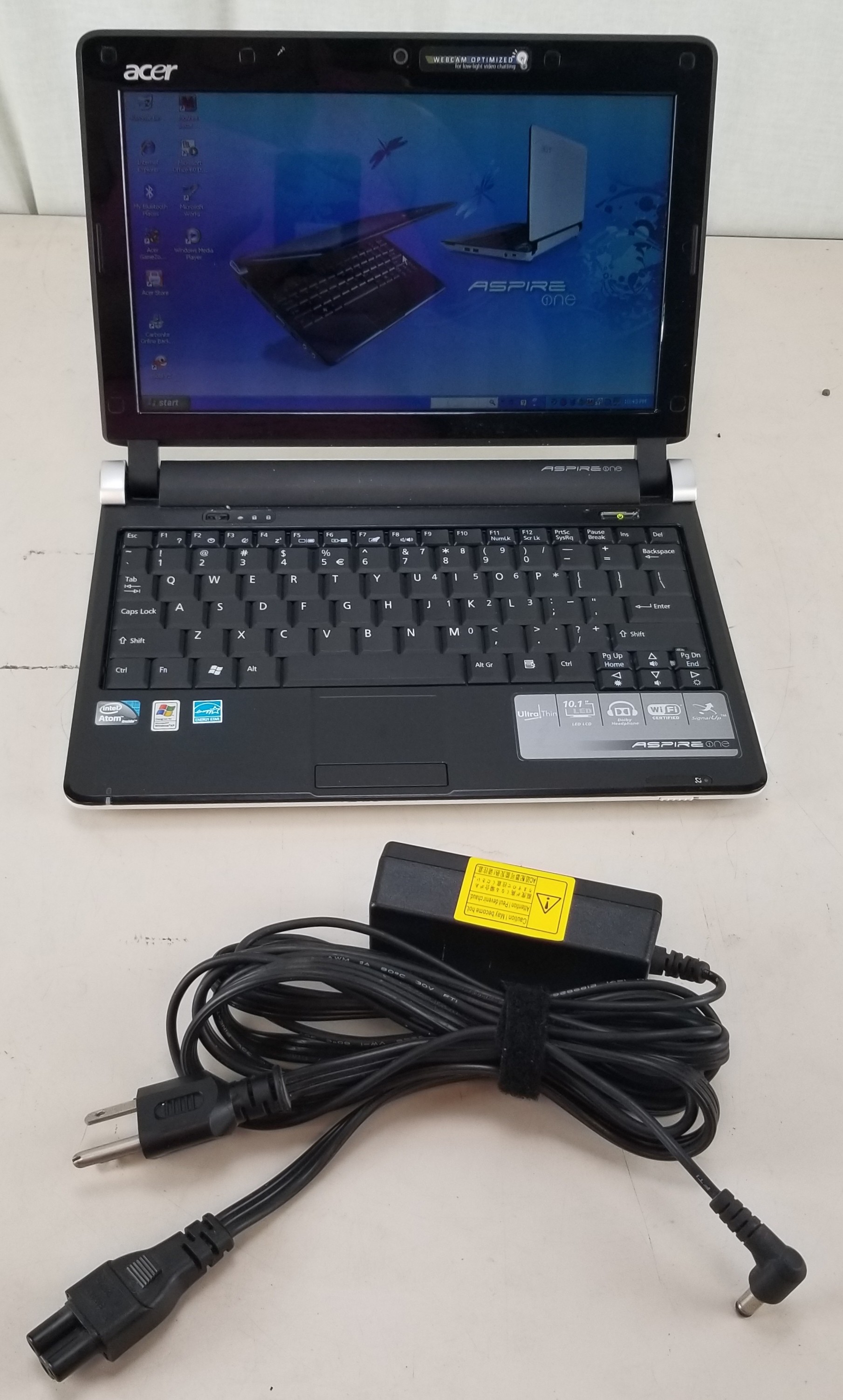 Acer Aspire One KAV60 Atom CPU N280 @ 1.60GHz 1GB 160GB HDD WIN XP HOME