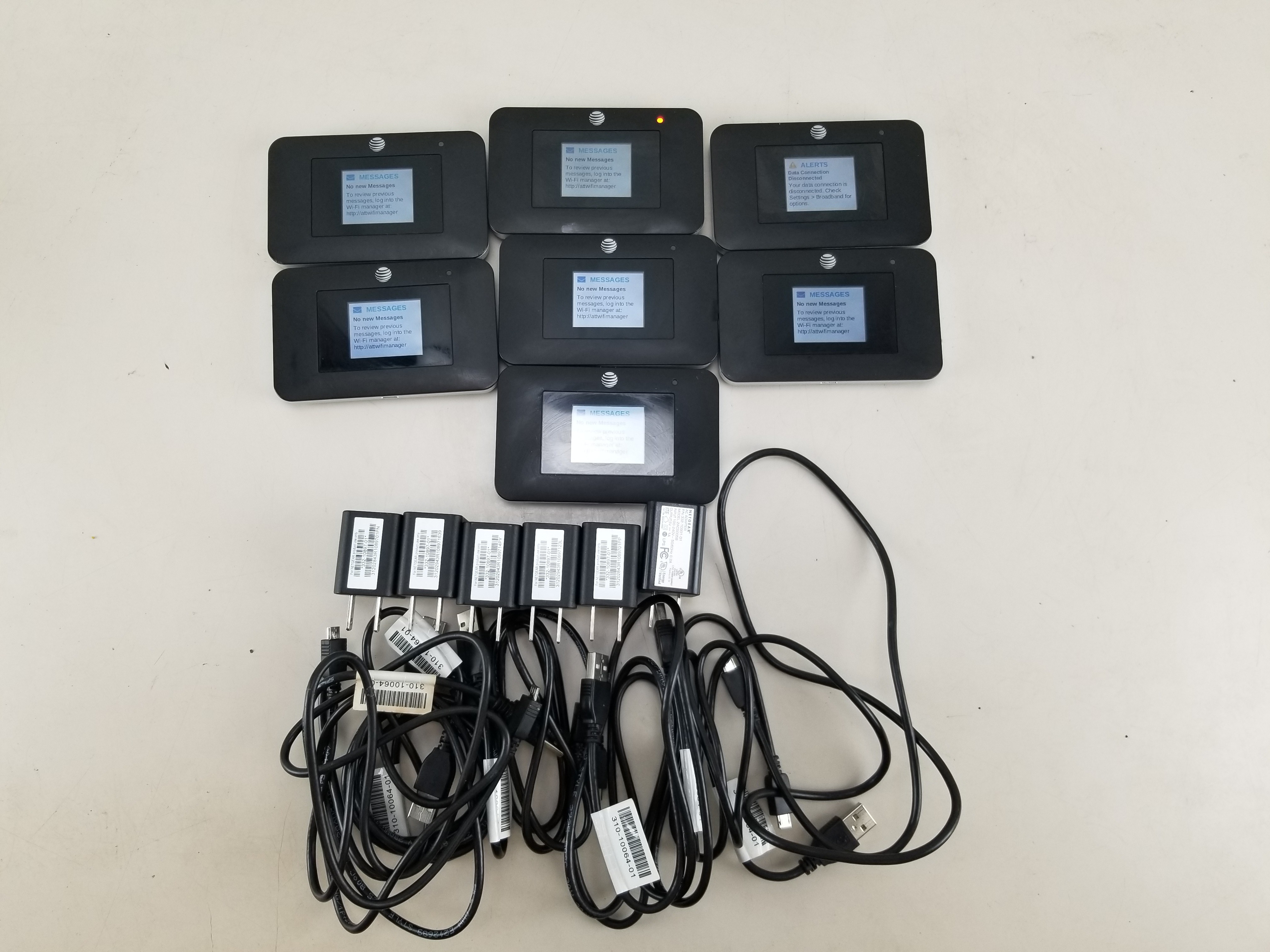 USED Lot of 7 Netgear AT&T Unite Express 2 797S 4G LTE Wireless Mobile Hotspot Modems With 6 Chargers
