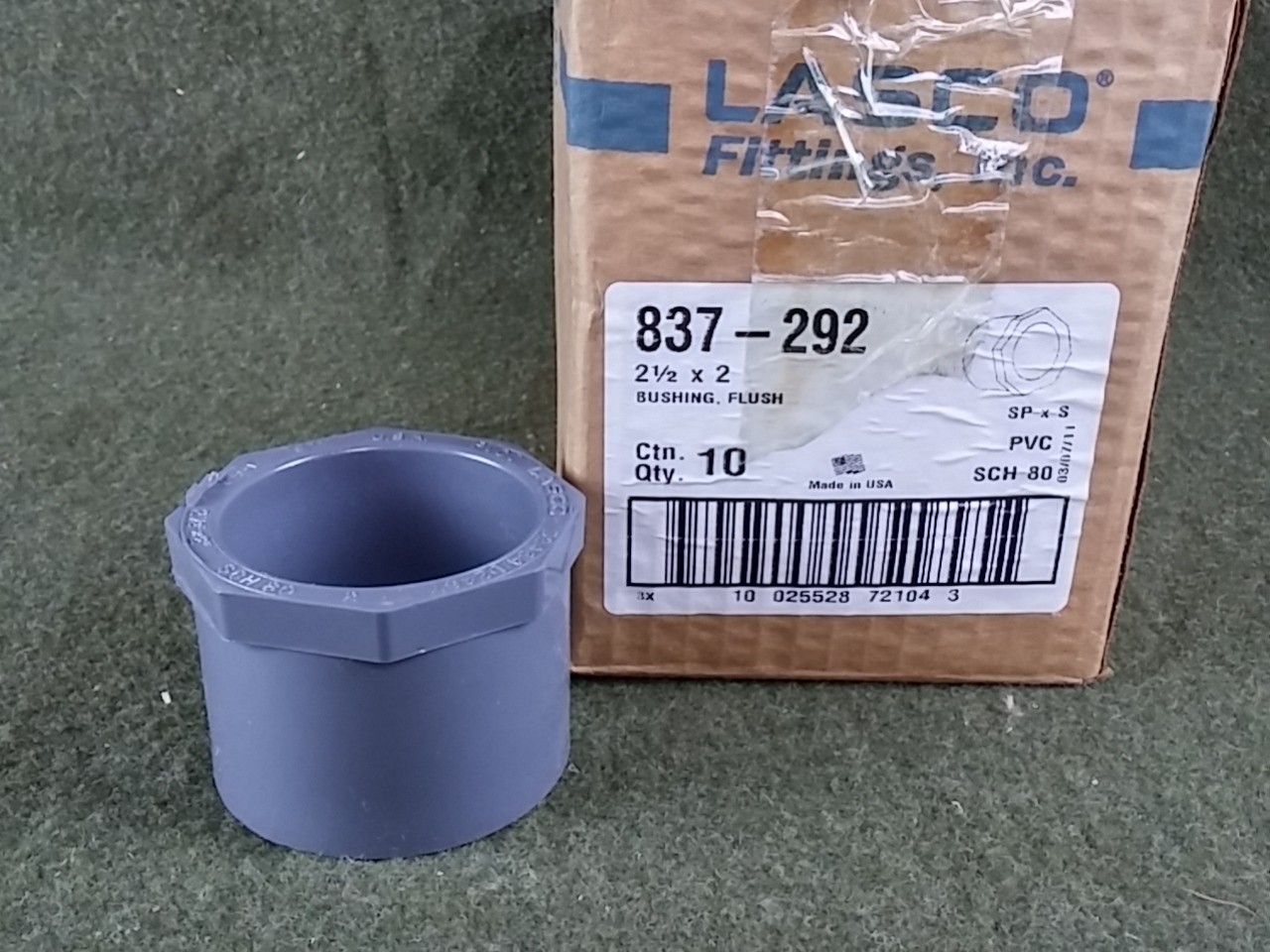 10 X Lasco 2 1/2" X 2" Bushing SCH 80 Slip X Slip 837-292