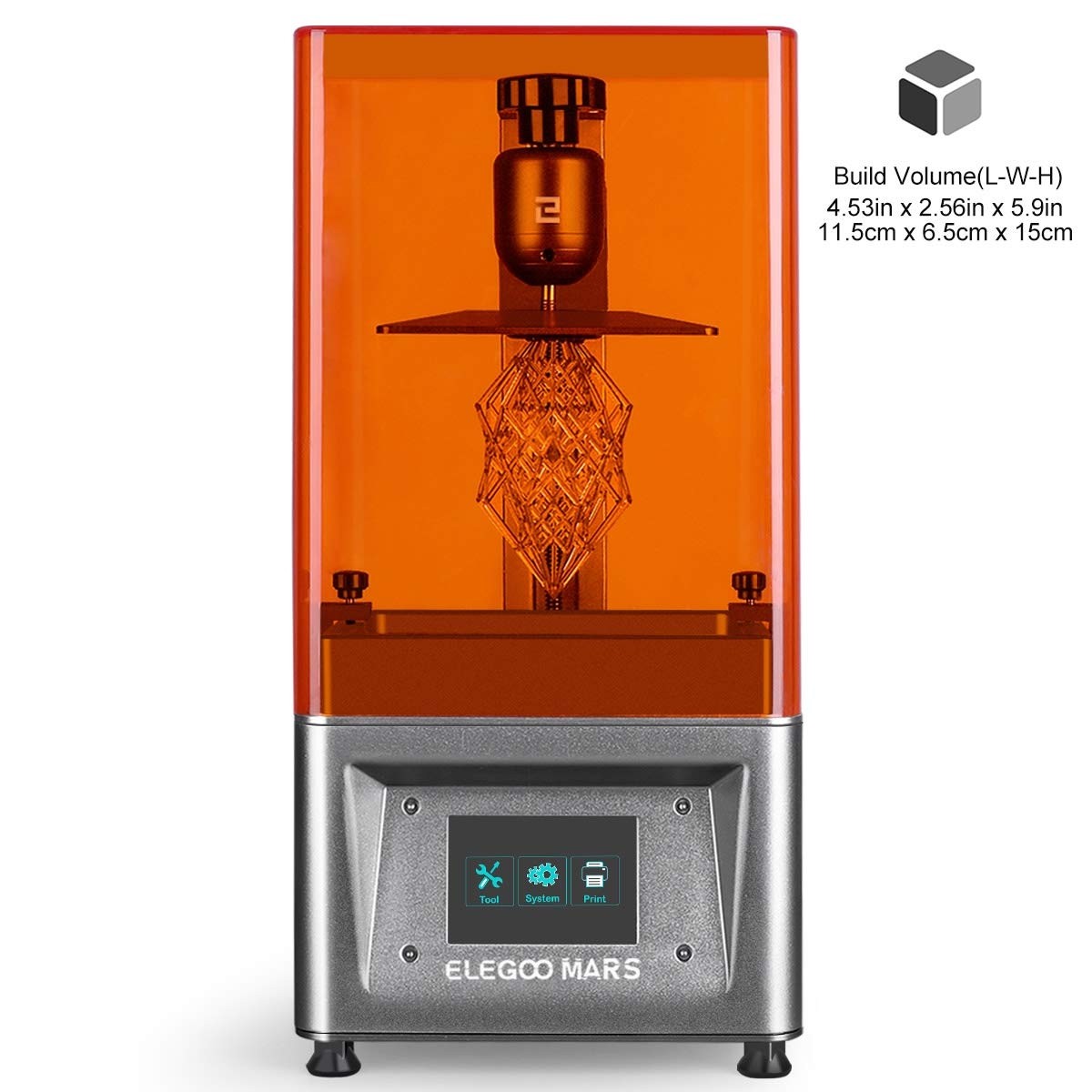 ELEGOO Mars UV Photocuring LCD 3D Printer Silver with 3.5'' Smart Touch Color Screen