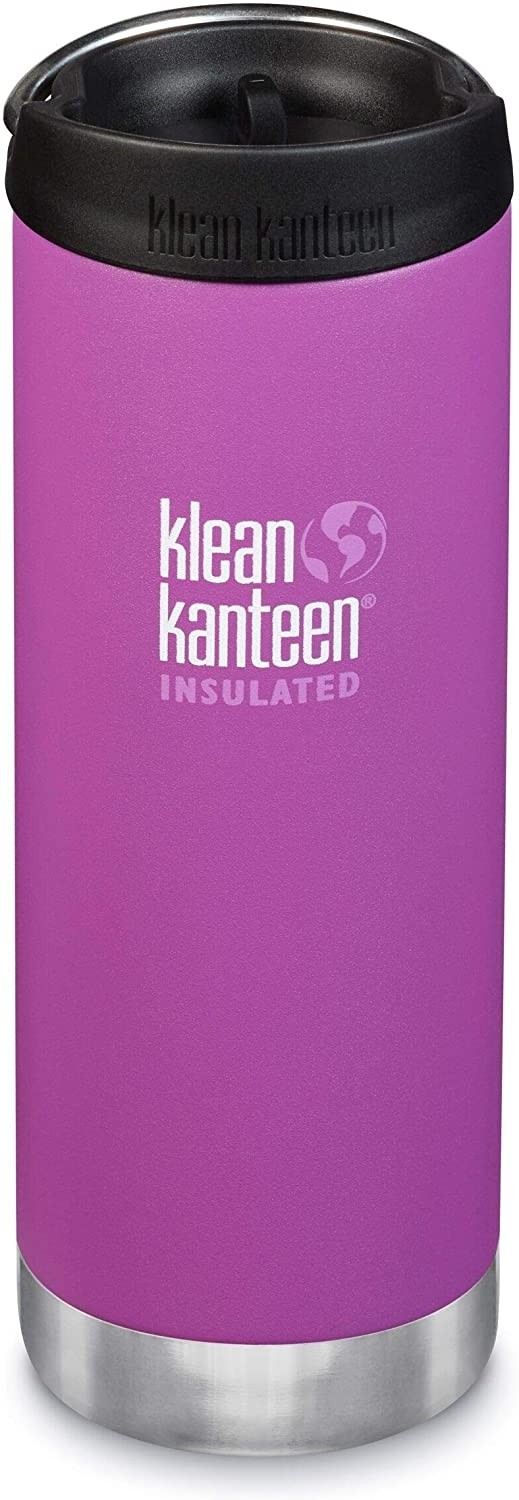 Klean Kanteen 16 oz. TKWide Insulated Stainless Steel Bottle with Cafe Cap Berry Bright