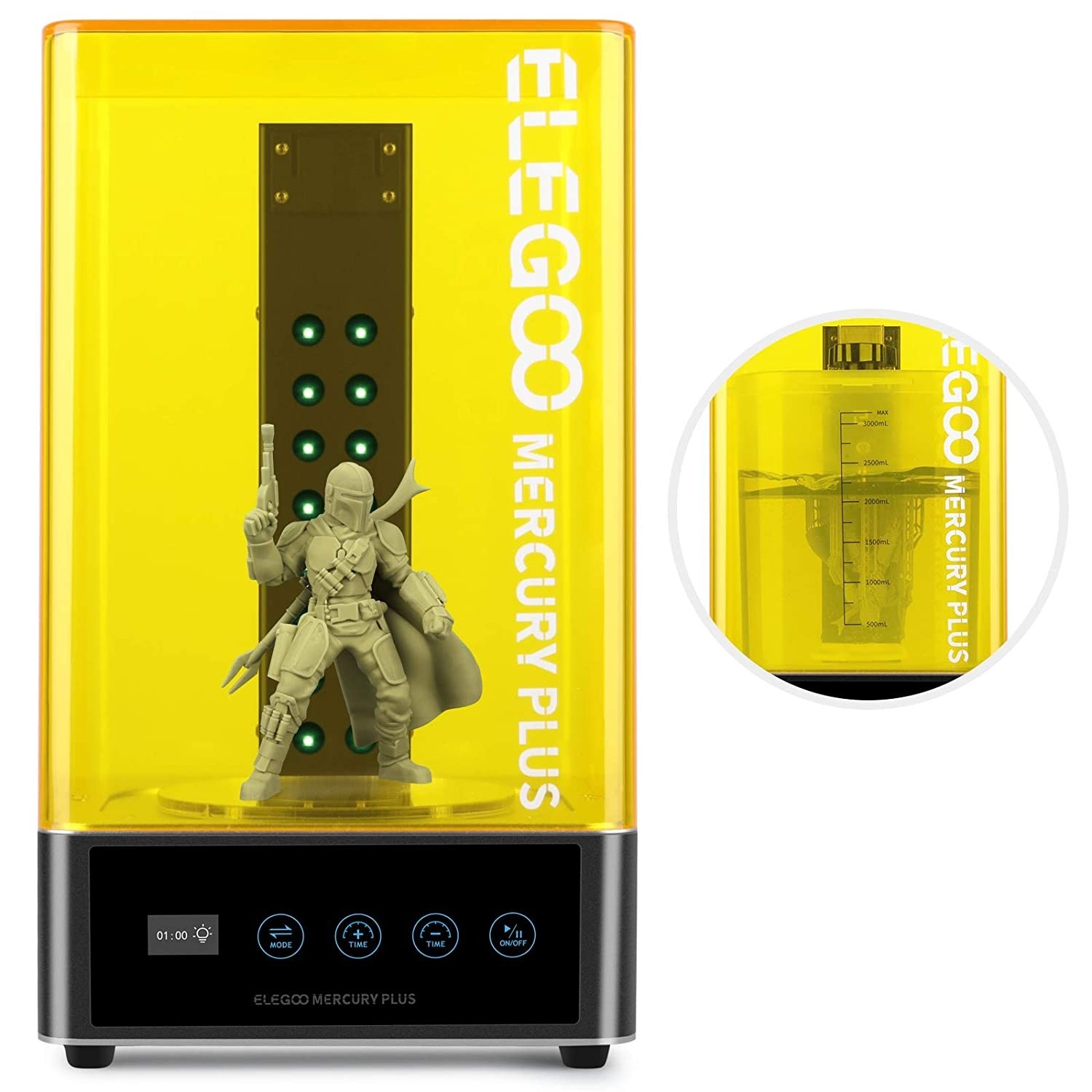 ELEGOO Mercury Plus 2 in 1 Washing and Curing Machine for LCD/DLP/SLA 3D Printed Models