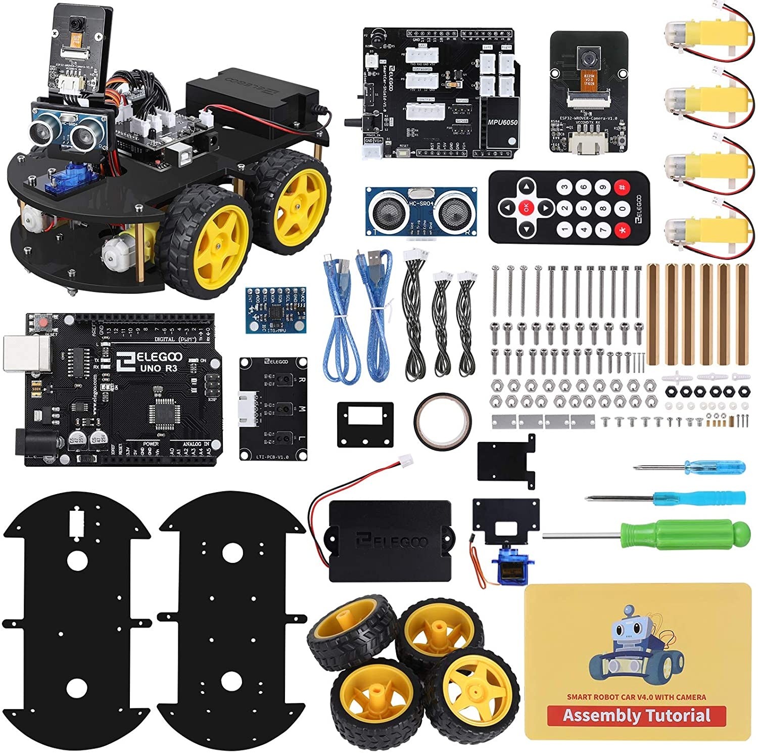 ELEGOO UNO R3 Project Smart Robot Car Kit V 4.0 with Camera