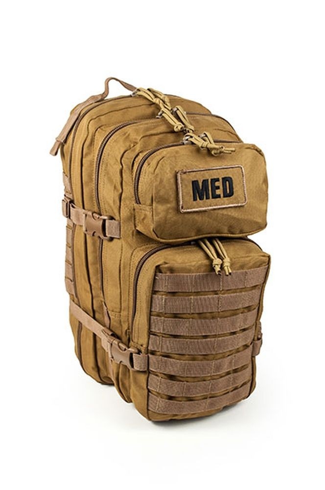 Elite First Aid Tactical Trauma Kit #3 STOCKED Tactical Medic Bag Tan