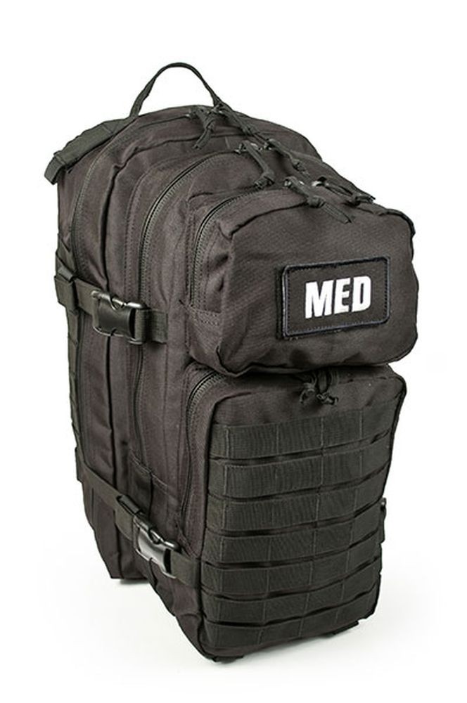 Elite First Aid Tactical Trauma Kit #3 STOCKED Tactical Medic Bag Black
