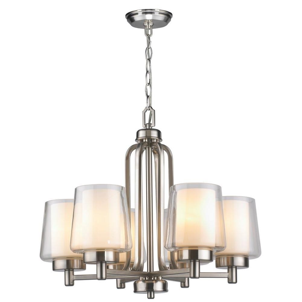 World Imports WI60997 Renee 6-Light Chandelier Brushed Nickel